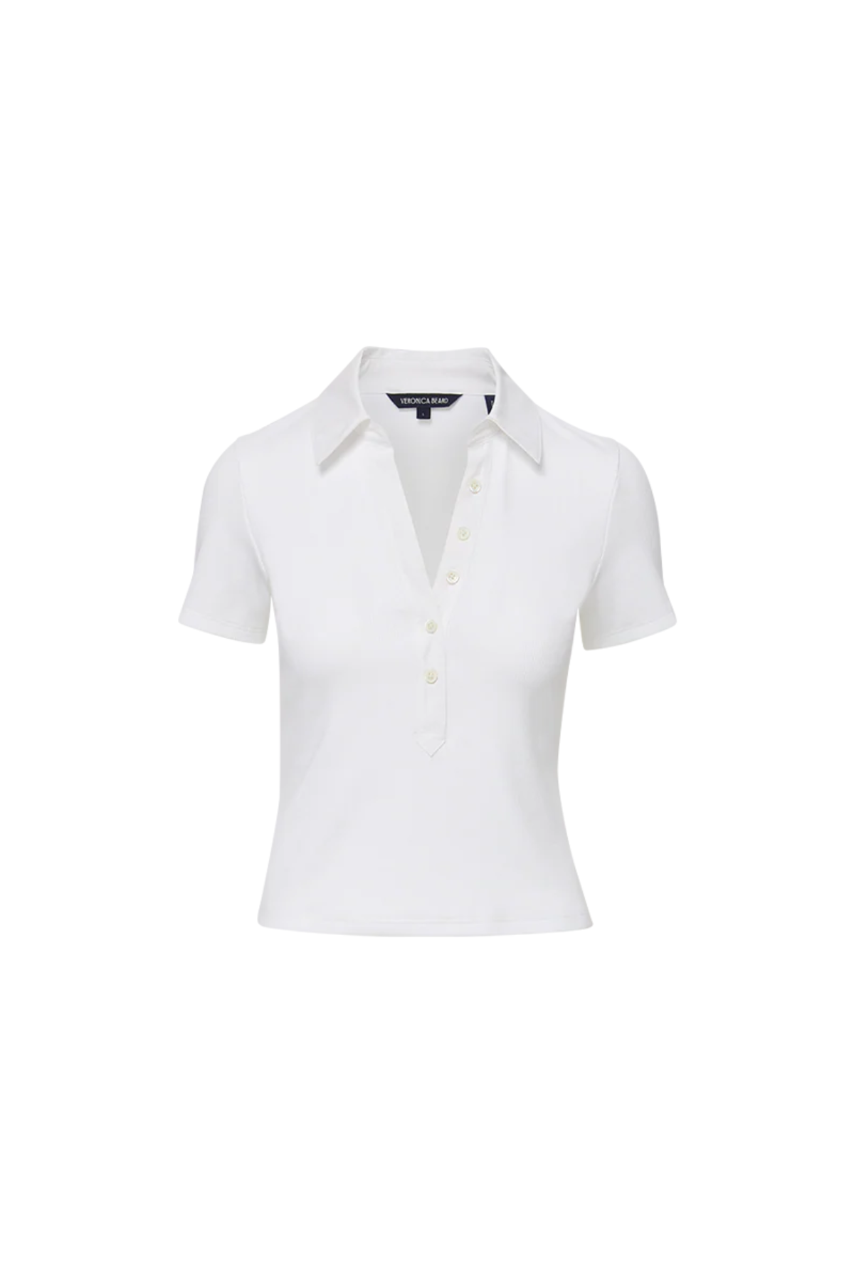 Veronica Beard Kearney Button Down T-Shirt - White