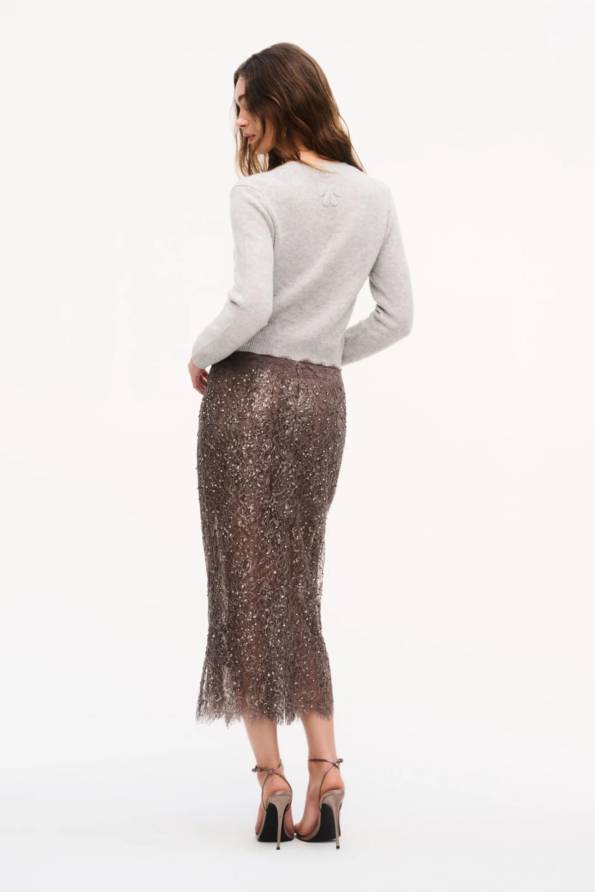LoveShackFancy Kian Skirt - Pewter Sky