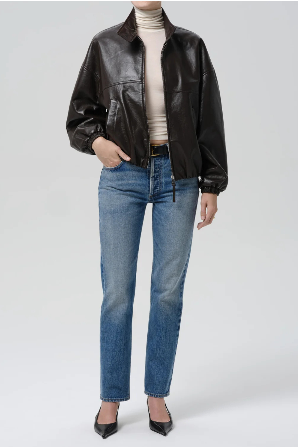Citizens of Humanity Barracuta Bubble Jacket - Chocolate