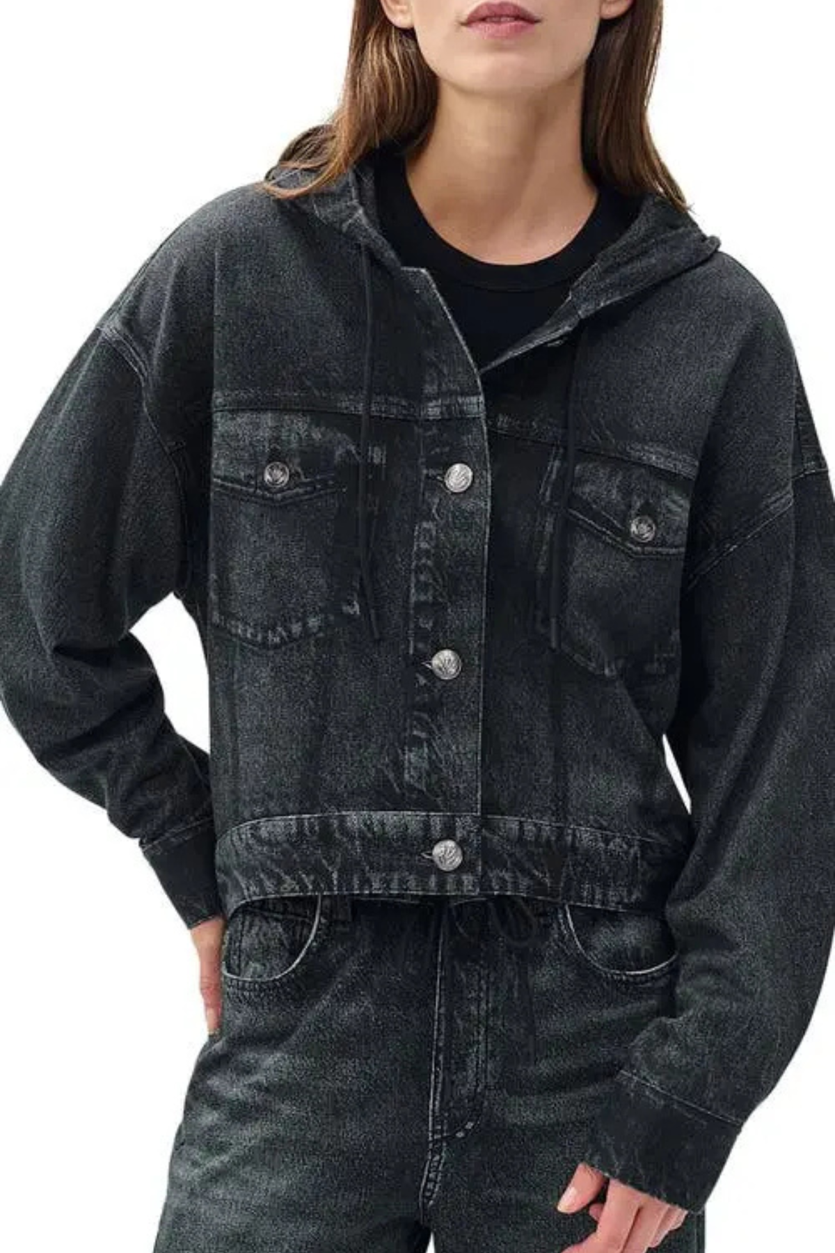 Rag & Bone Miramar Terry Hood Trucker Jacket