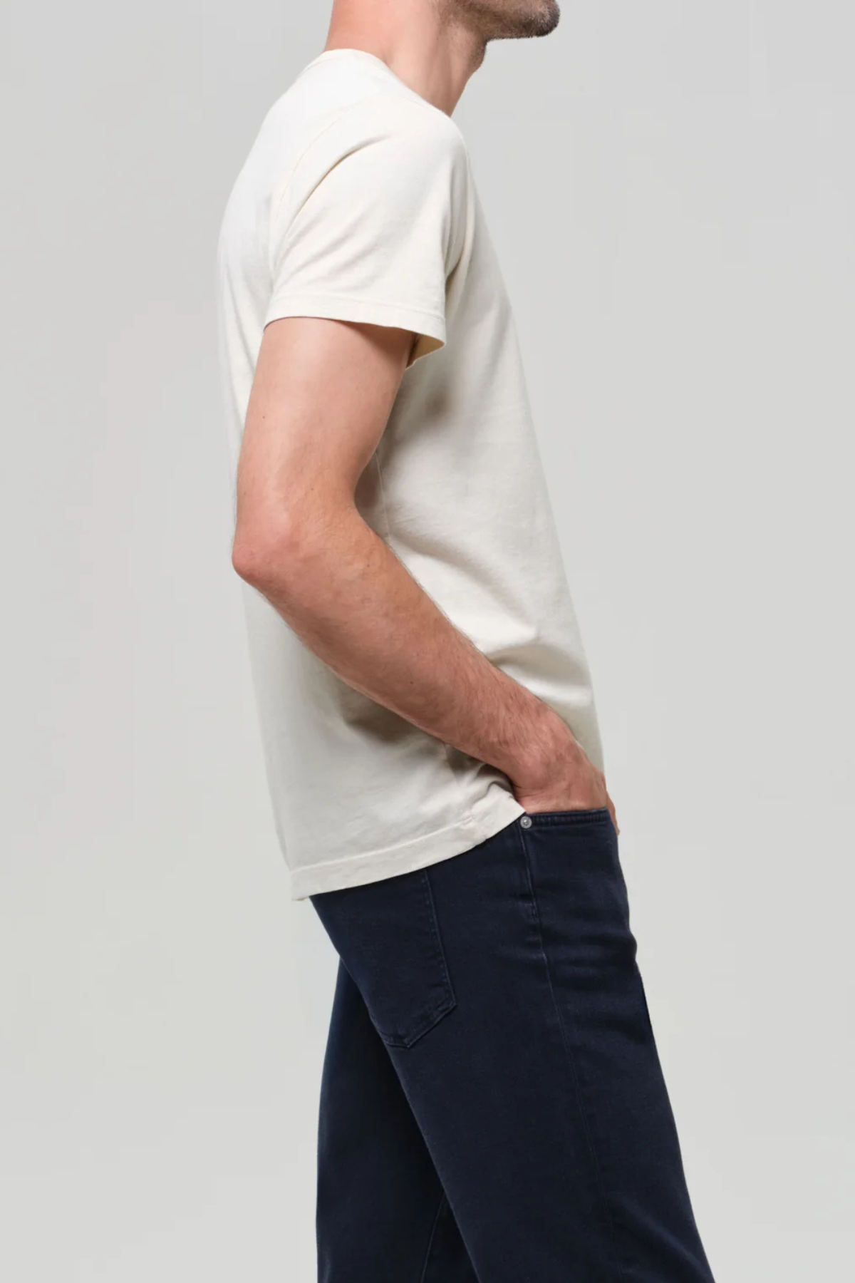 Citizens of Humanity Men's Everyday Short Sleeve Tee - Ecru
