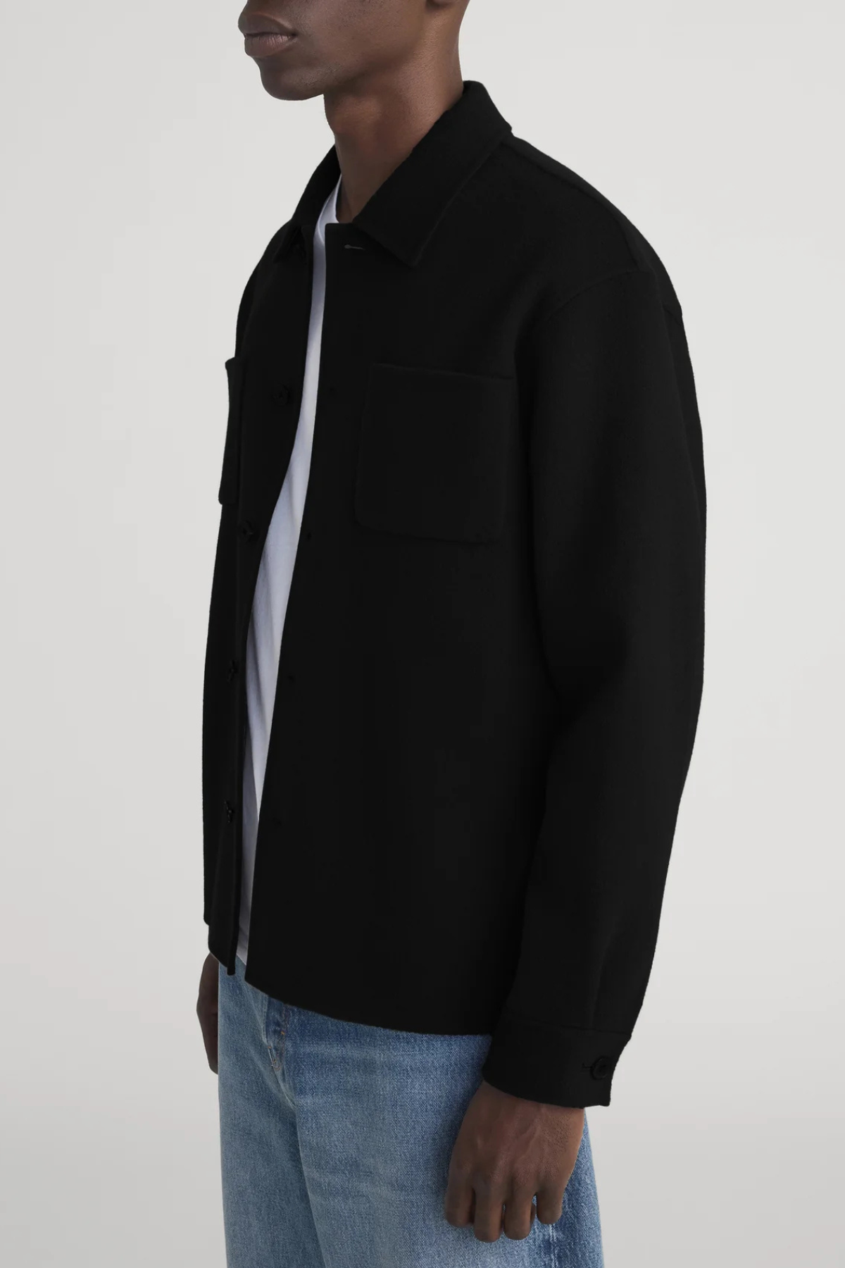 Frame Men's Double Face Wool Jacket - Black