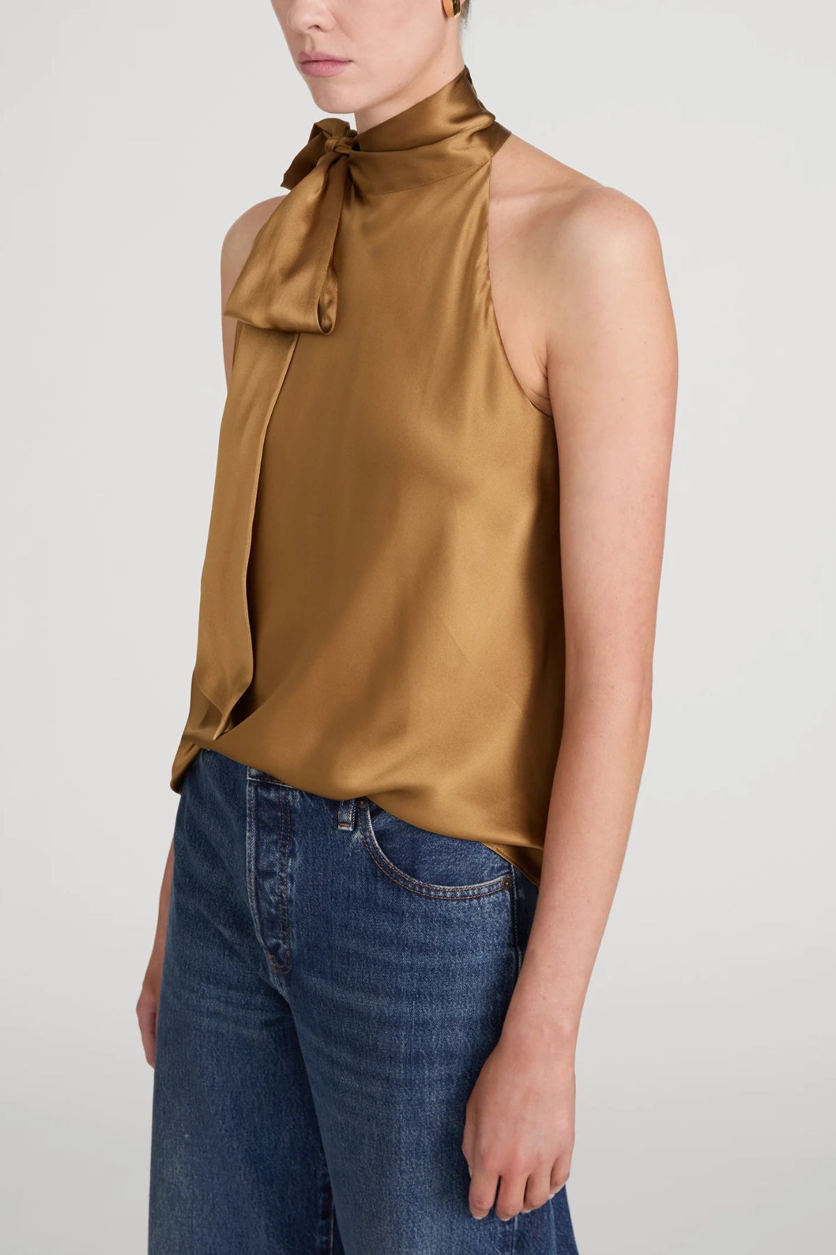 Frame The Ribbon Top - Dark Gold