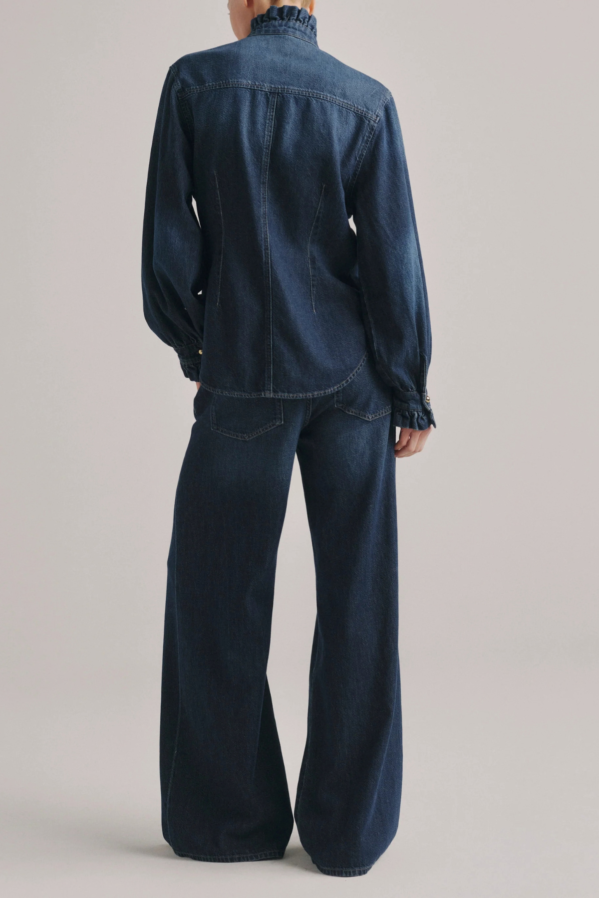 DL1961 Alex Baggy Wide Leg Mid Rise 32" Jeans - Fall Blues Aura