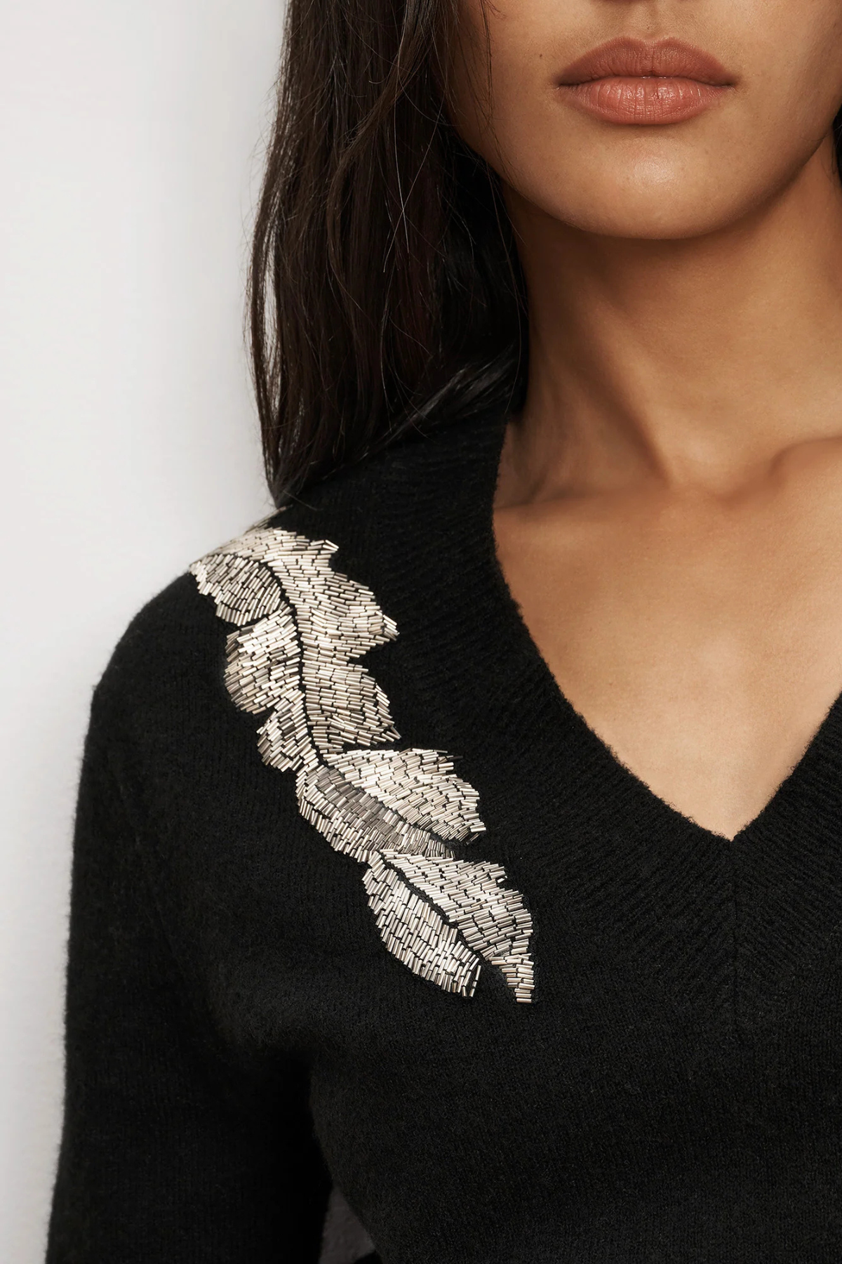 Veronica Beard Saelith Embellished Pullover - Black
