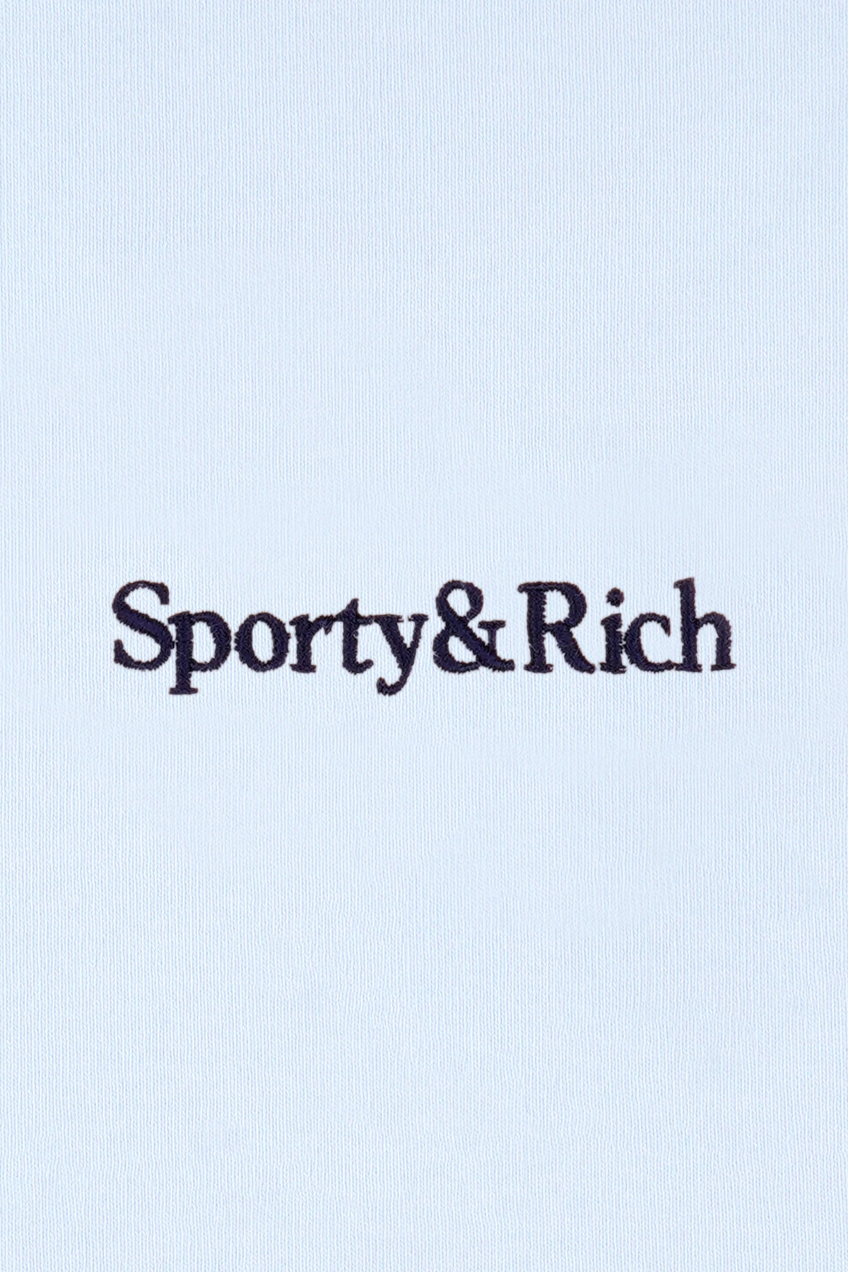 Sporty & Rich Serif Logo Embroidered Polo - Ciel Navy