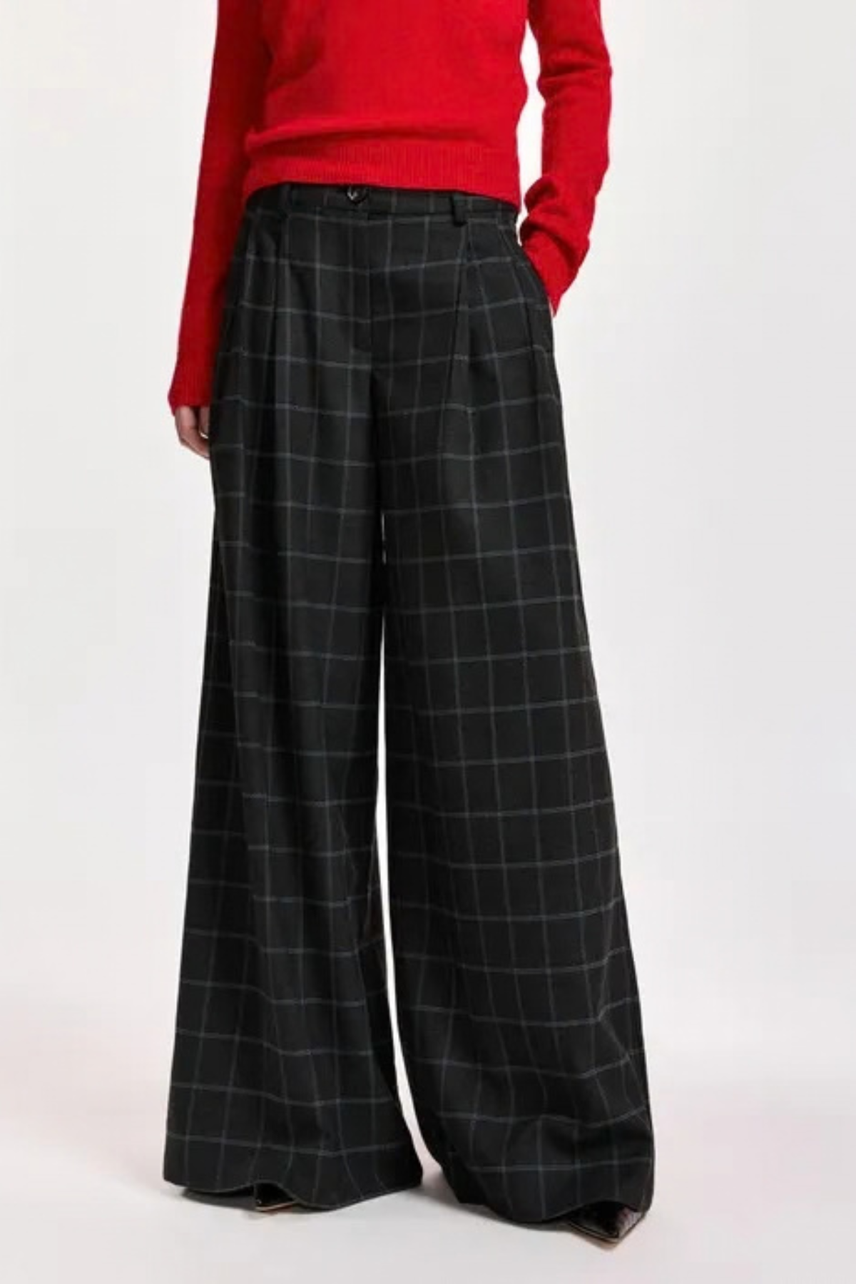 Essentiel Antwerp Kollection Wide Leg Pant - Charcoal Chic