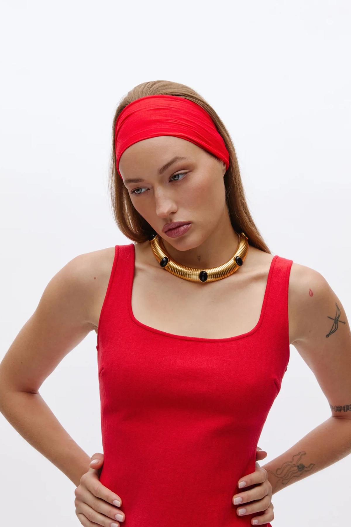 Julietta Celeste Necklace - Gold/ Black