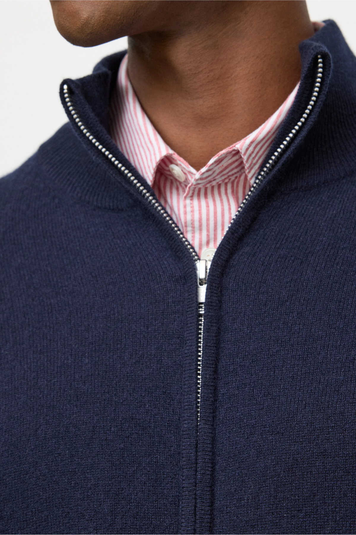Soft Goat Men's Full Zip Jacket - Navy