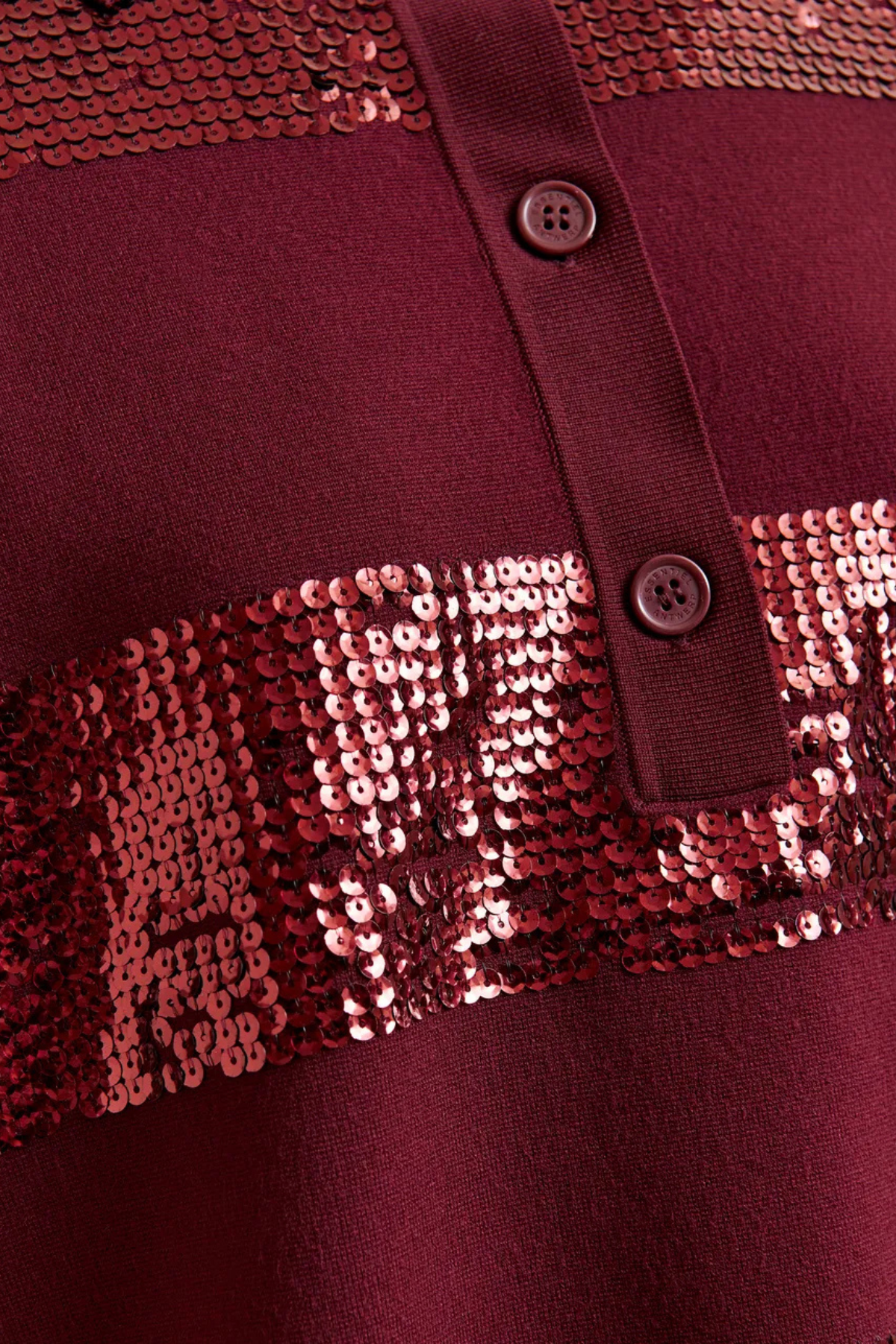 Essentiel Antwerp Illuminati Striped Sequin Polo