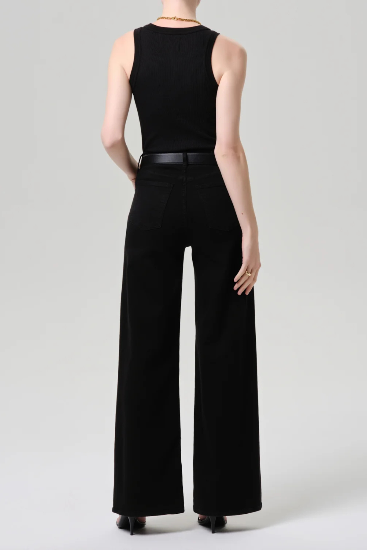 Citizens of Humanity Lyra Long Wide Leg Jeans - Plush Black