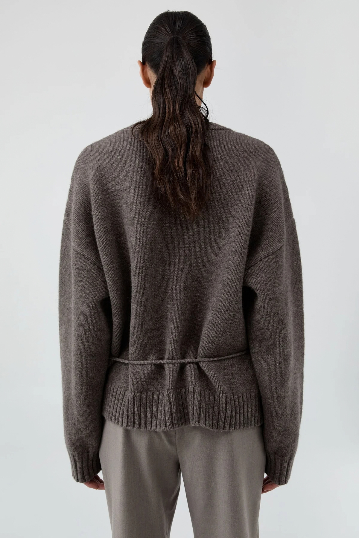 St. Agni Wool Crewneck Jumper - Taupe Melange