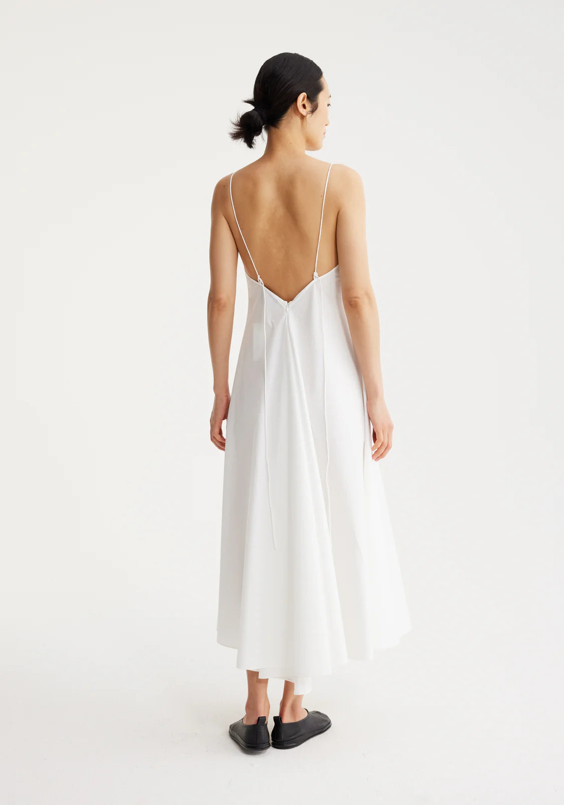 Róhe Cotton Strap Dress With Wider Hem