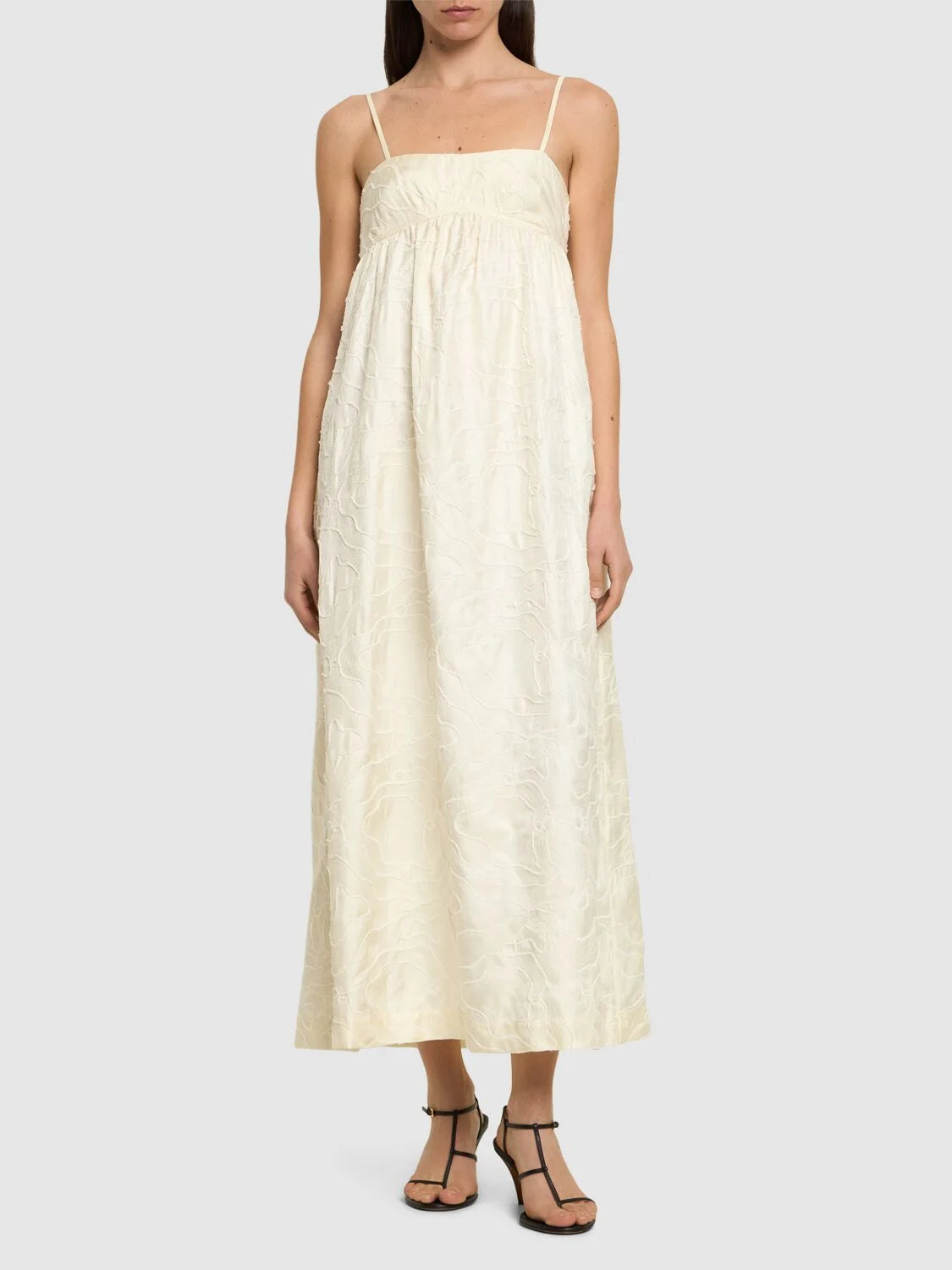 Loulou Studio Cavola Embroided Long Dress