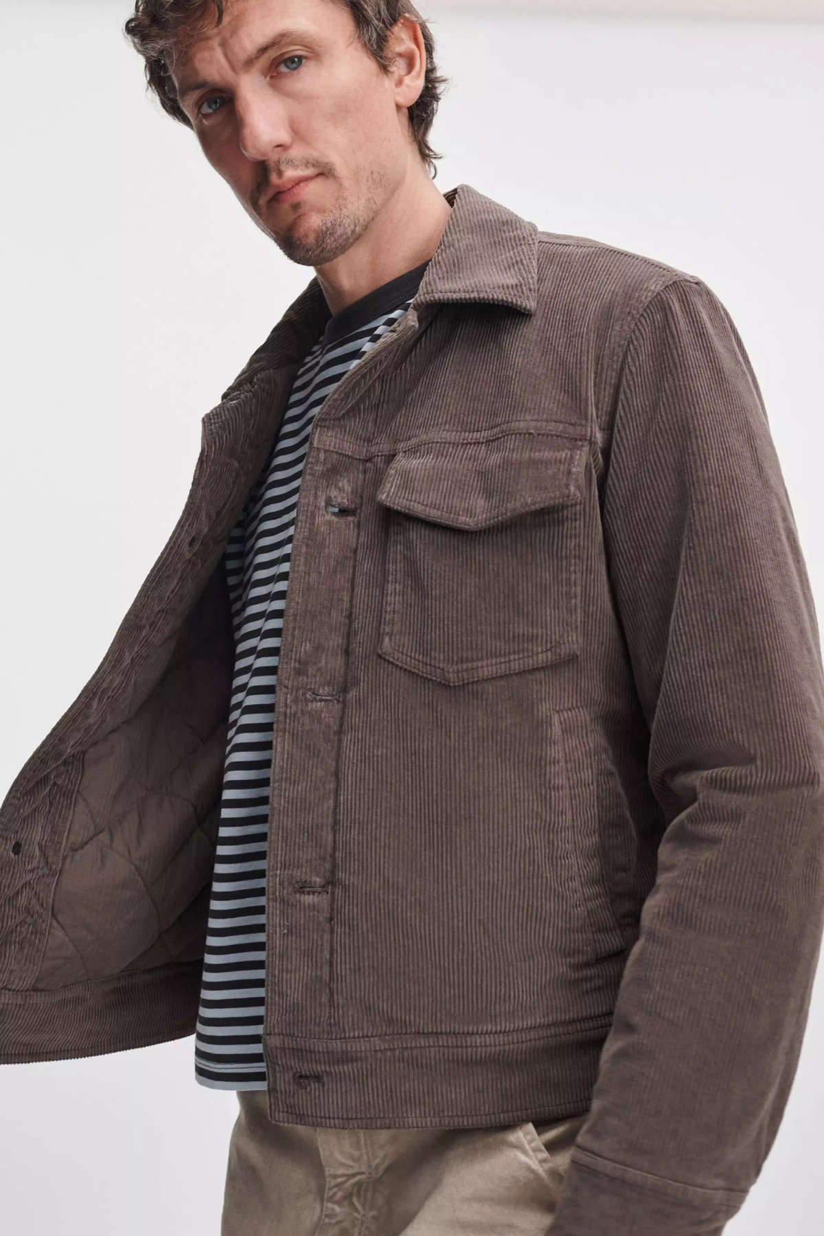Rag & Bone Men's Cord Trucker Jacket - Cocoa