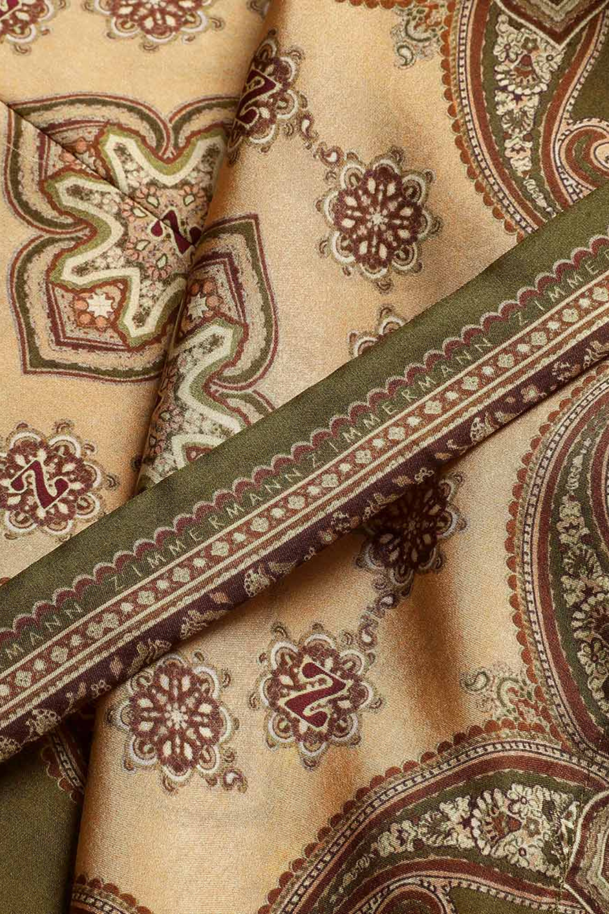 Zimmermann Mahon Tunic Midi Dress - Olive Paisley