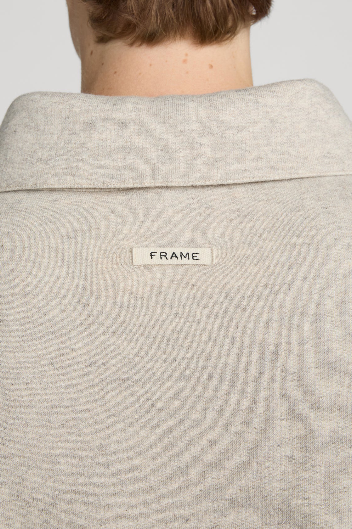 Frame Men's Relaxed Zip Up Sweatshirt - Heather Grey