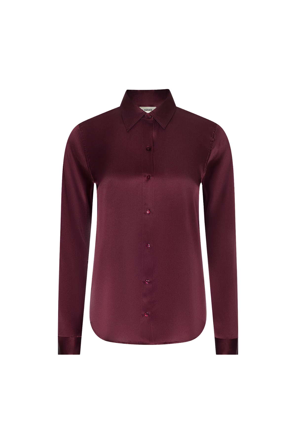 L’AGENCE Tyler Silk Blouse - Merlot Red