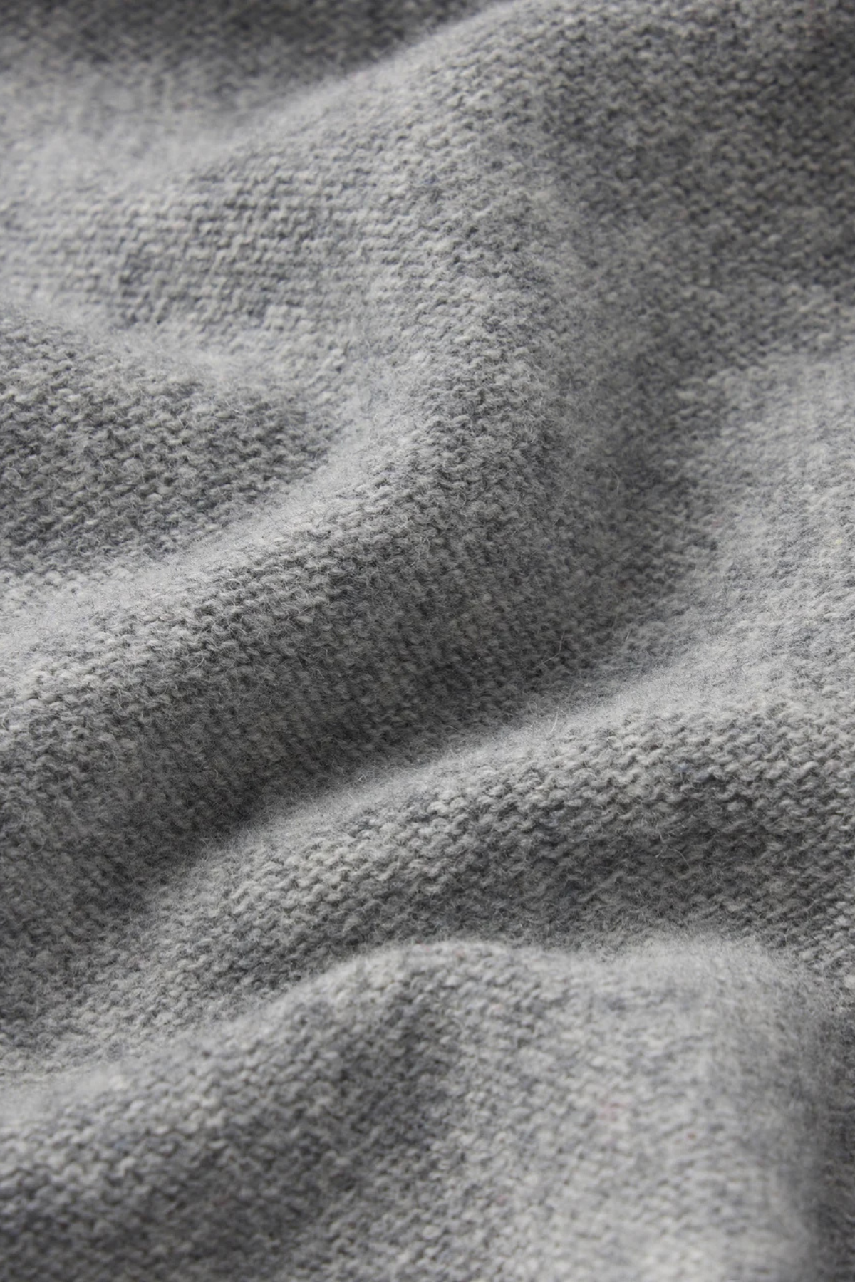 Frame Men's Boiled Wool Polo Sweater - Grey Melange