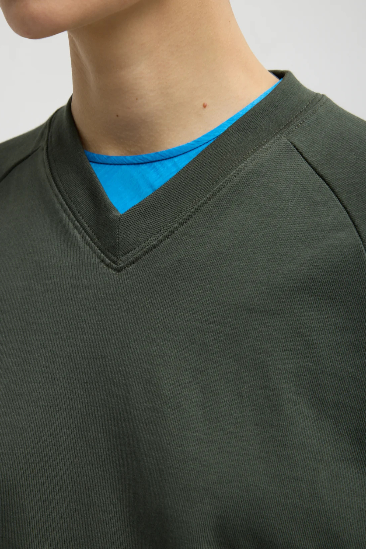 Tibi Perfect T Vintage Sweatshirt - Army Green