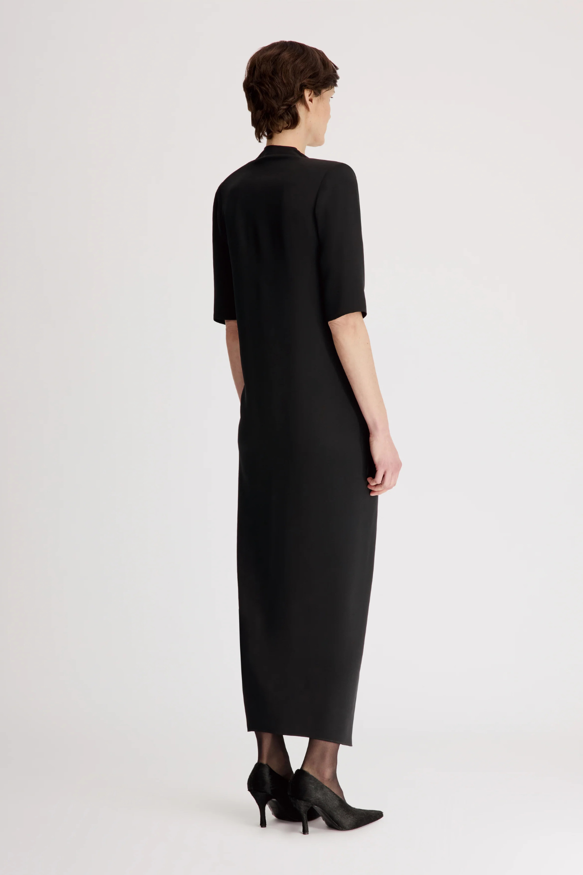 Loulou de Saison Willa Front Zip Midi Dress - Black