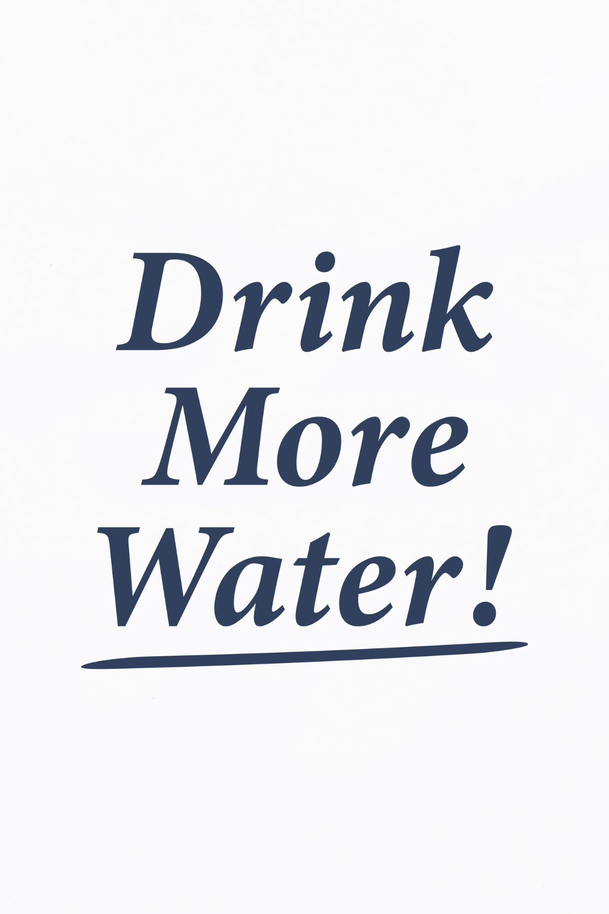 Sporty & Rich Drink More Water T-Shirt - White Light Navy