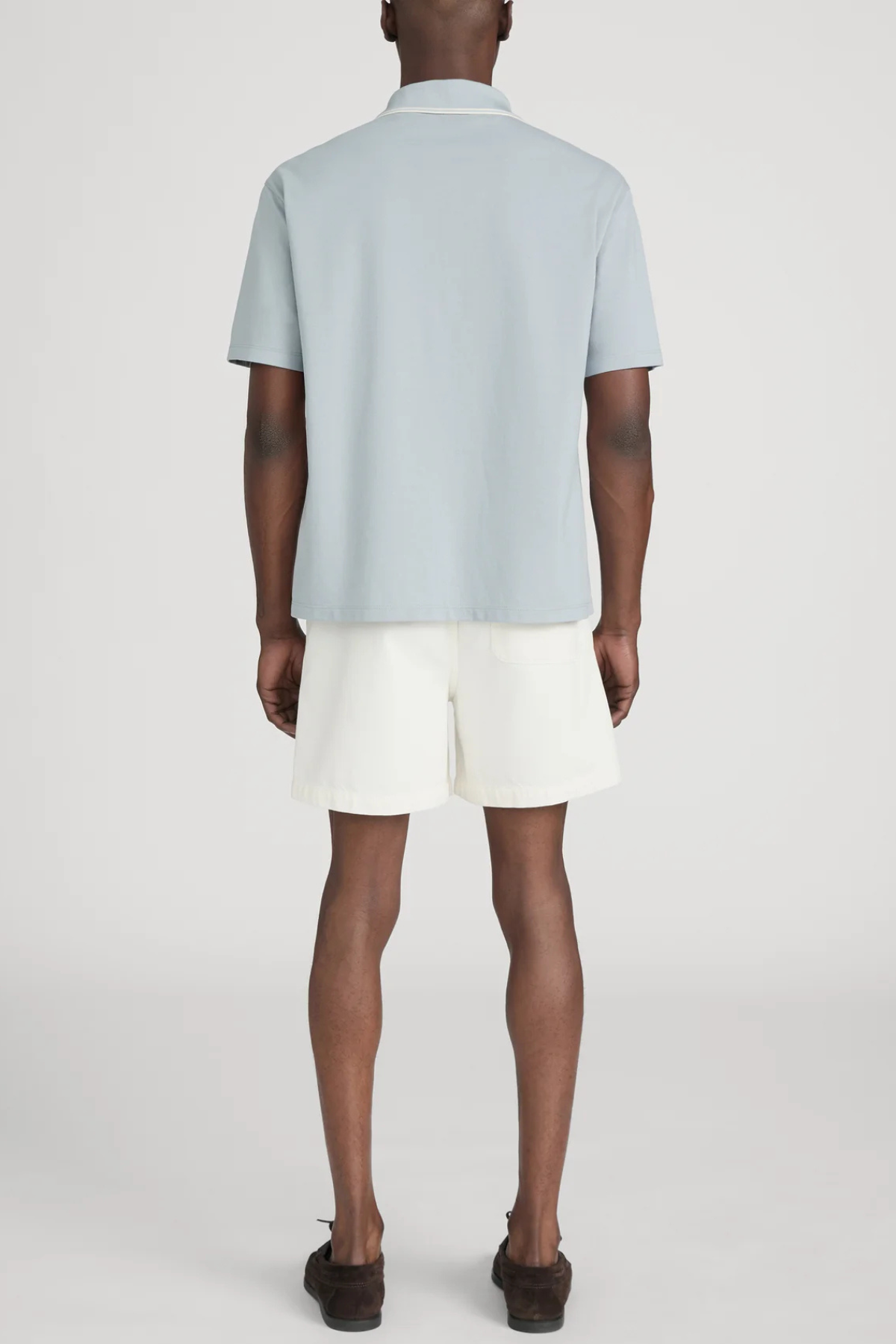 Frame Men's Light Pique Polo - Blue Grey