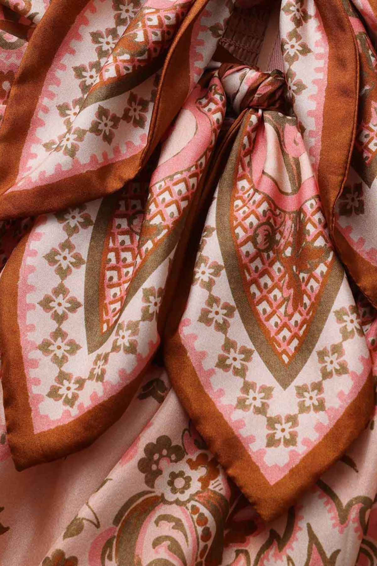 Zimmermann Aster Scarf Midi Dress - Pink Paisley Floral