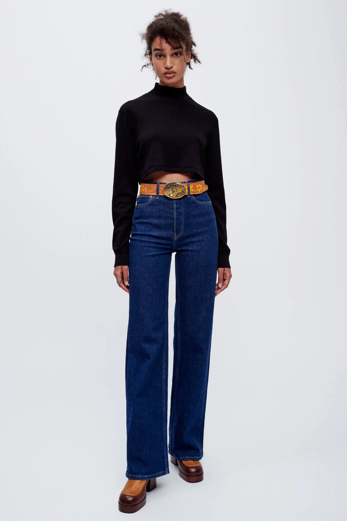 Re/Done 70s Ultra High Rise Wide Leg Jeans