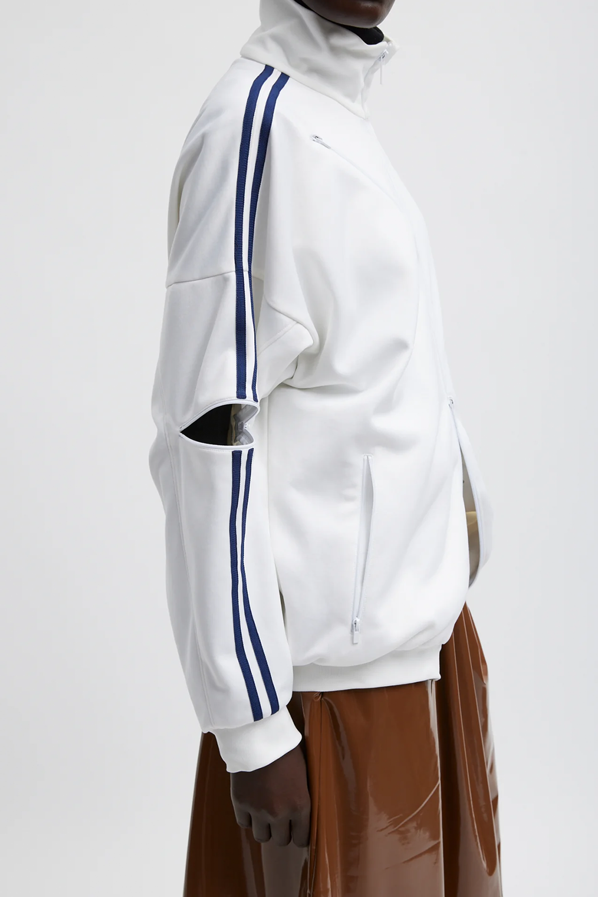 Tibi Active Knit Zipper Detailed Track Jacket