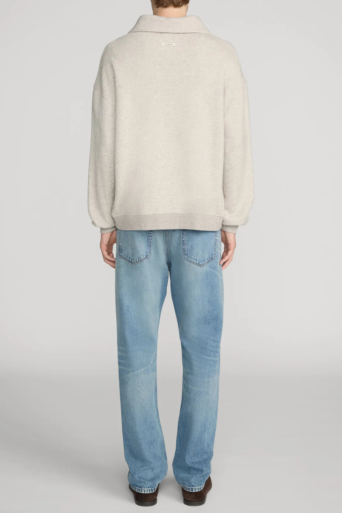 Frame Men's Relaxed Zip Up Sweatshirt - Heather Grey
