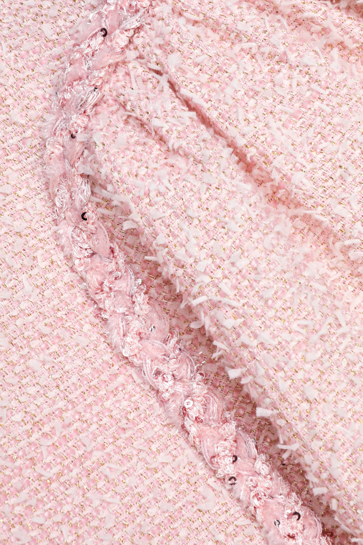 Self-Portrait Pink Boucle Sleeveless Mini Dress - Pink