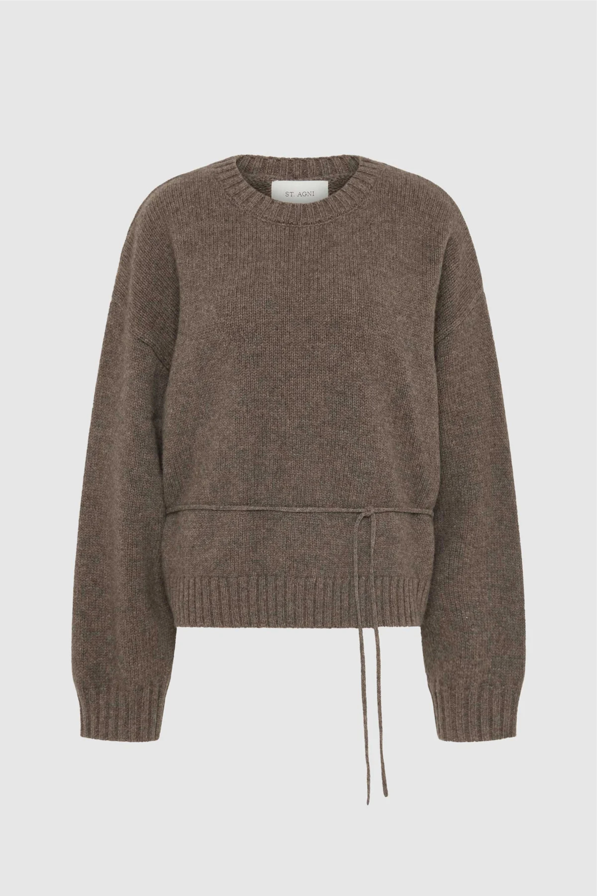 St. Agni Wool Crewneck Jumper - Taupe Melange