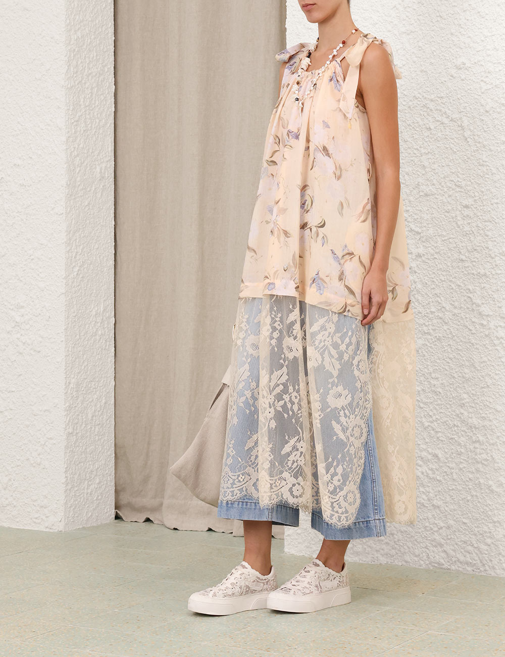 Zimmermann Cascadian Lace Slip Dress
