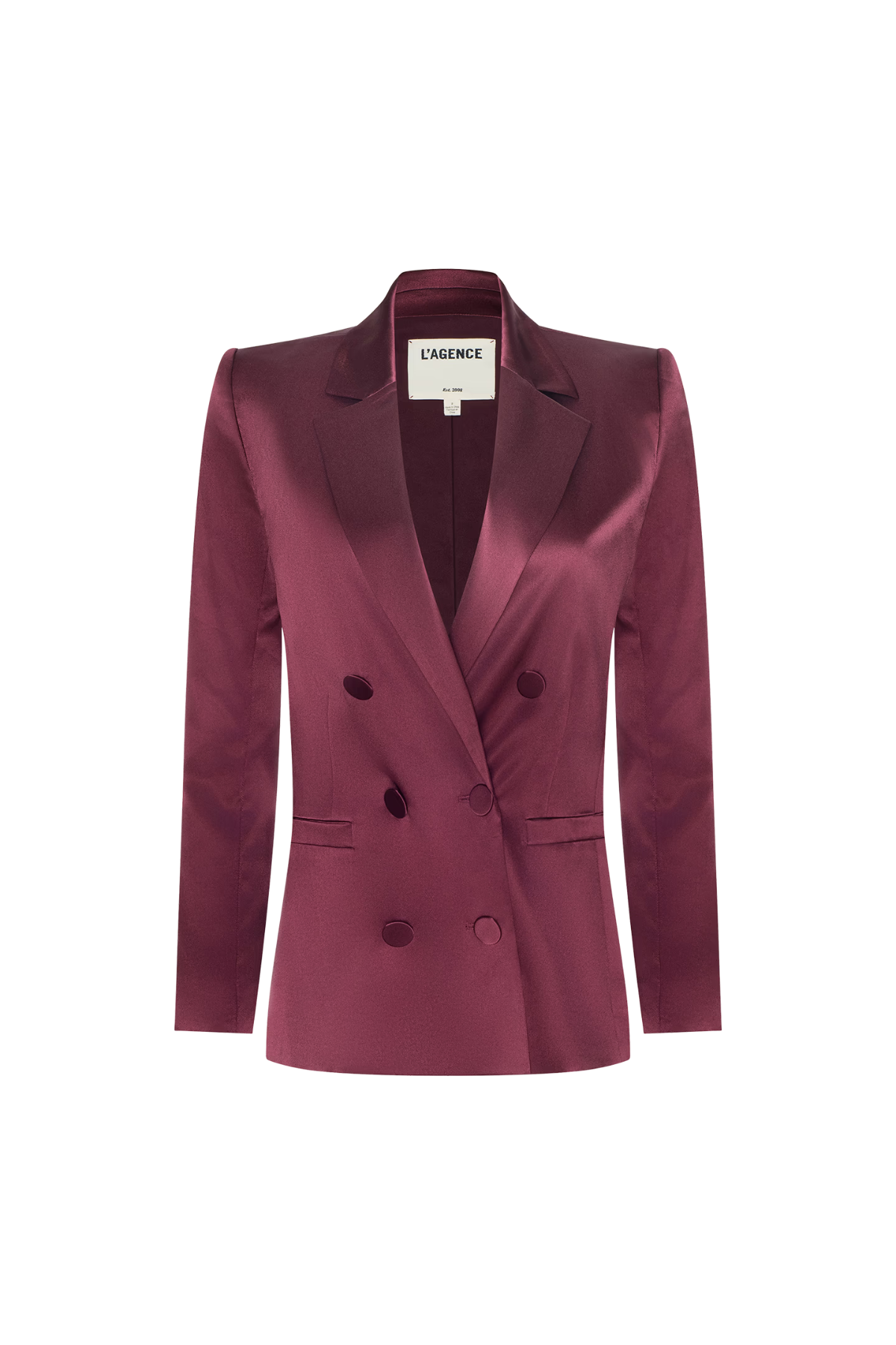 L’AGENCE Sena Silk Blazer - Merlot Red