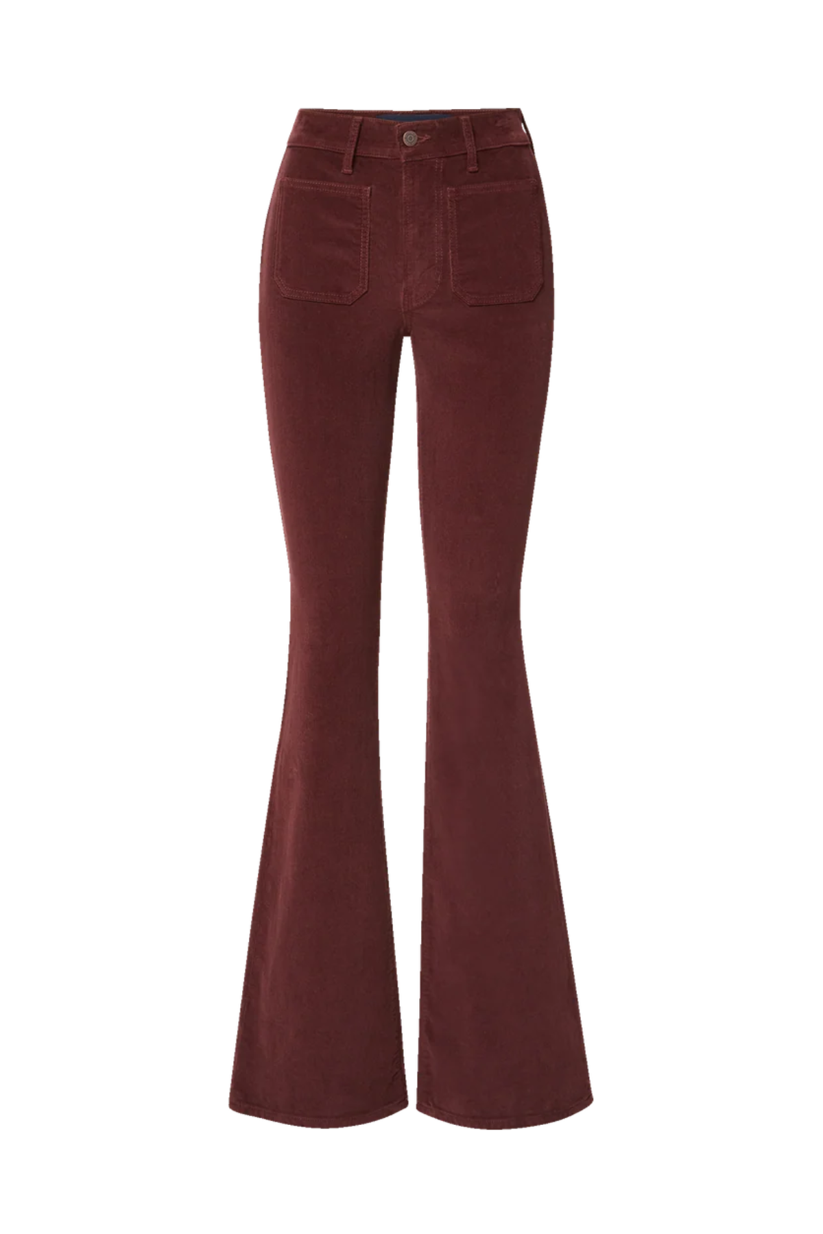 Veronica Beard Beverly Corduroy Skinny Flare Pant - Burgundy