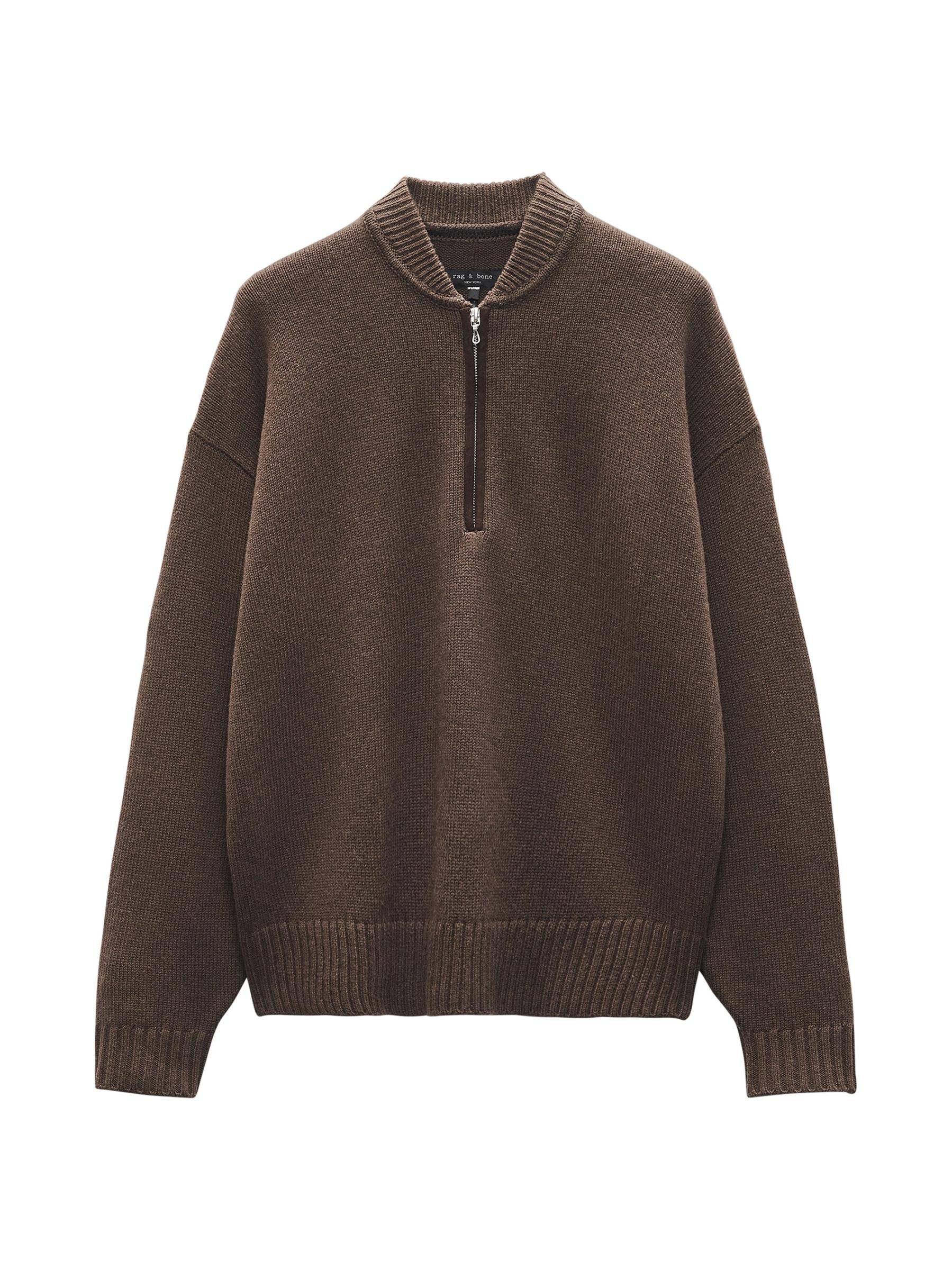 Rag & Bone Men's Clarkson Mixed Media Quarter Zip