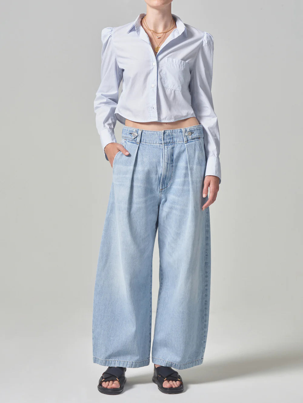 Citizens of Humanity Nia Puff Sleeve Crop Shirt