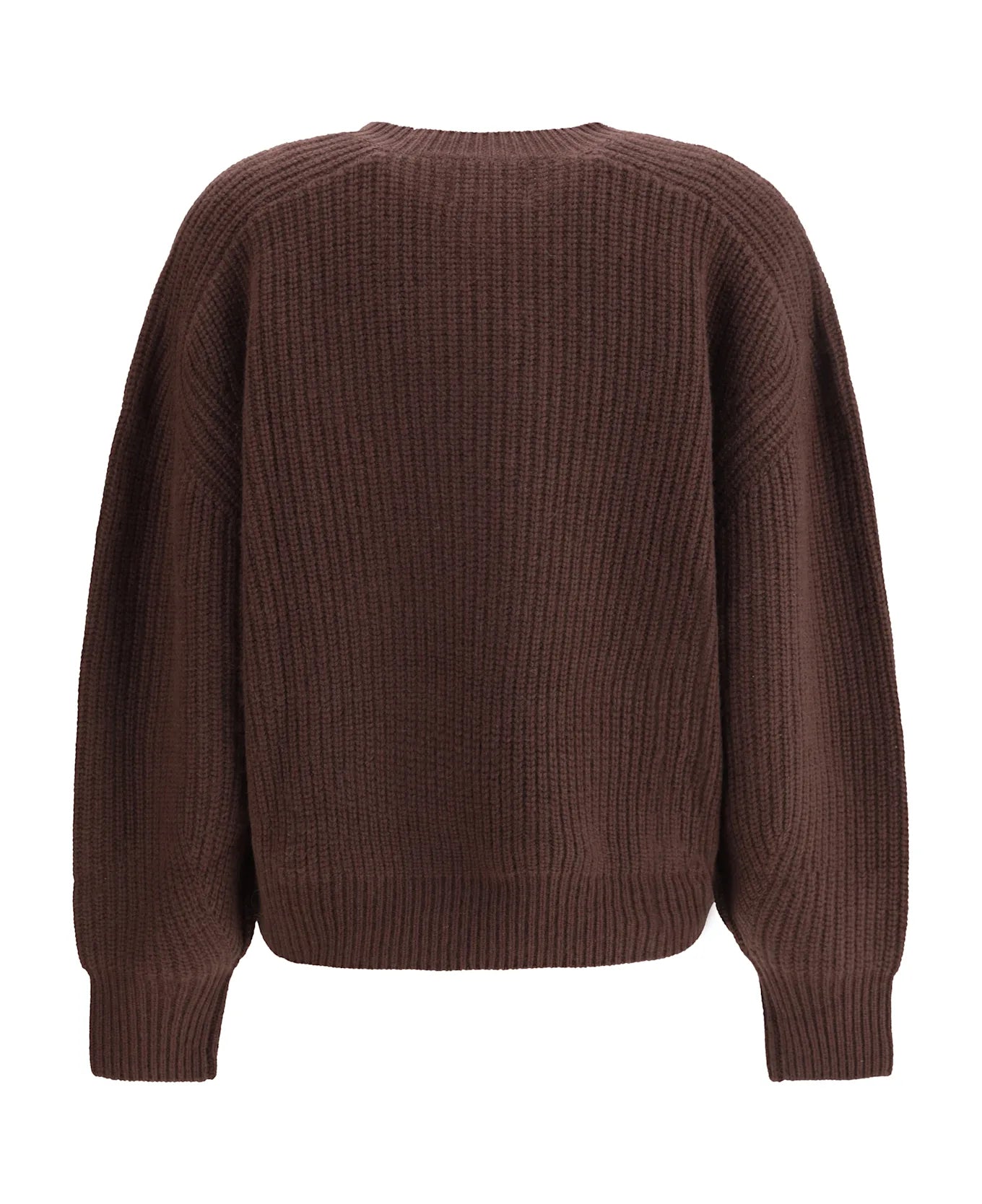 Suéter de cachemira acanalado con mangas abullonadas Loulou de Saison Nauru 