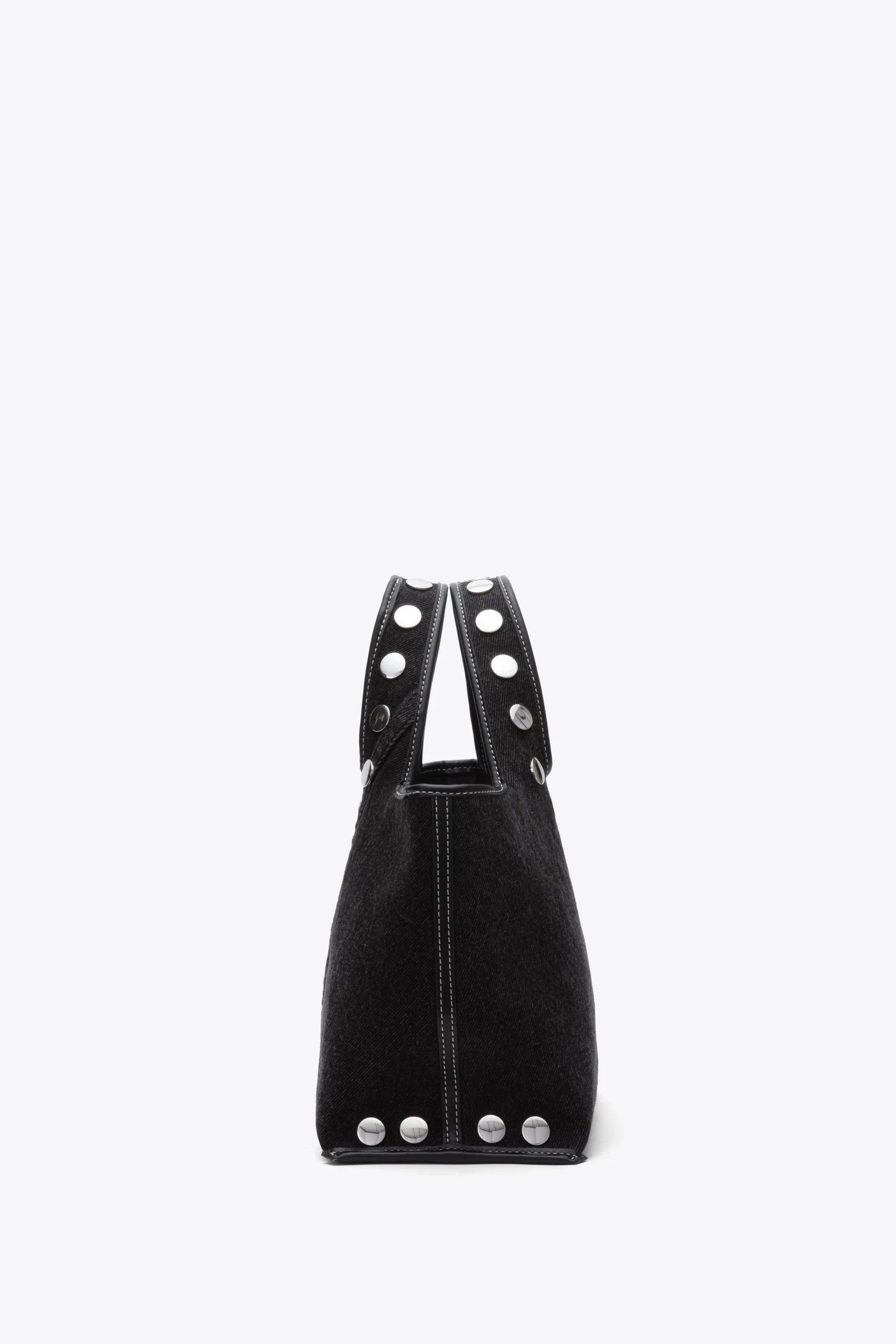 3.1 Phillip Lim Washed Denim Mini Market Tote with Studs