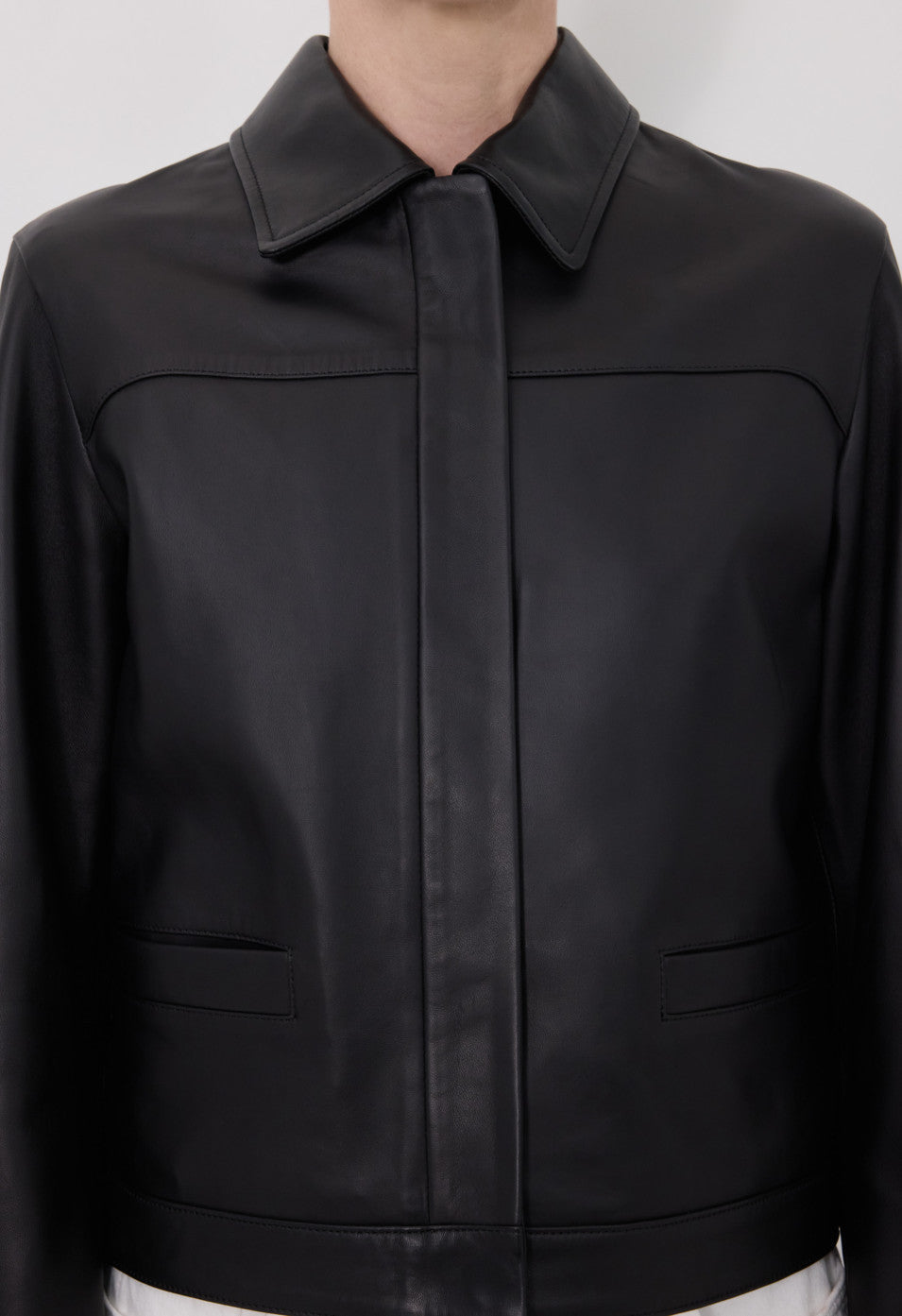 Loulou de Saison Ascot Leather Jacket