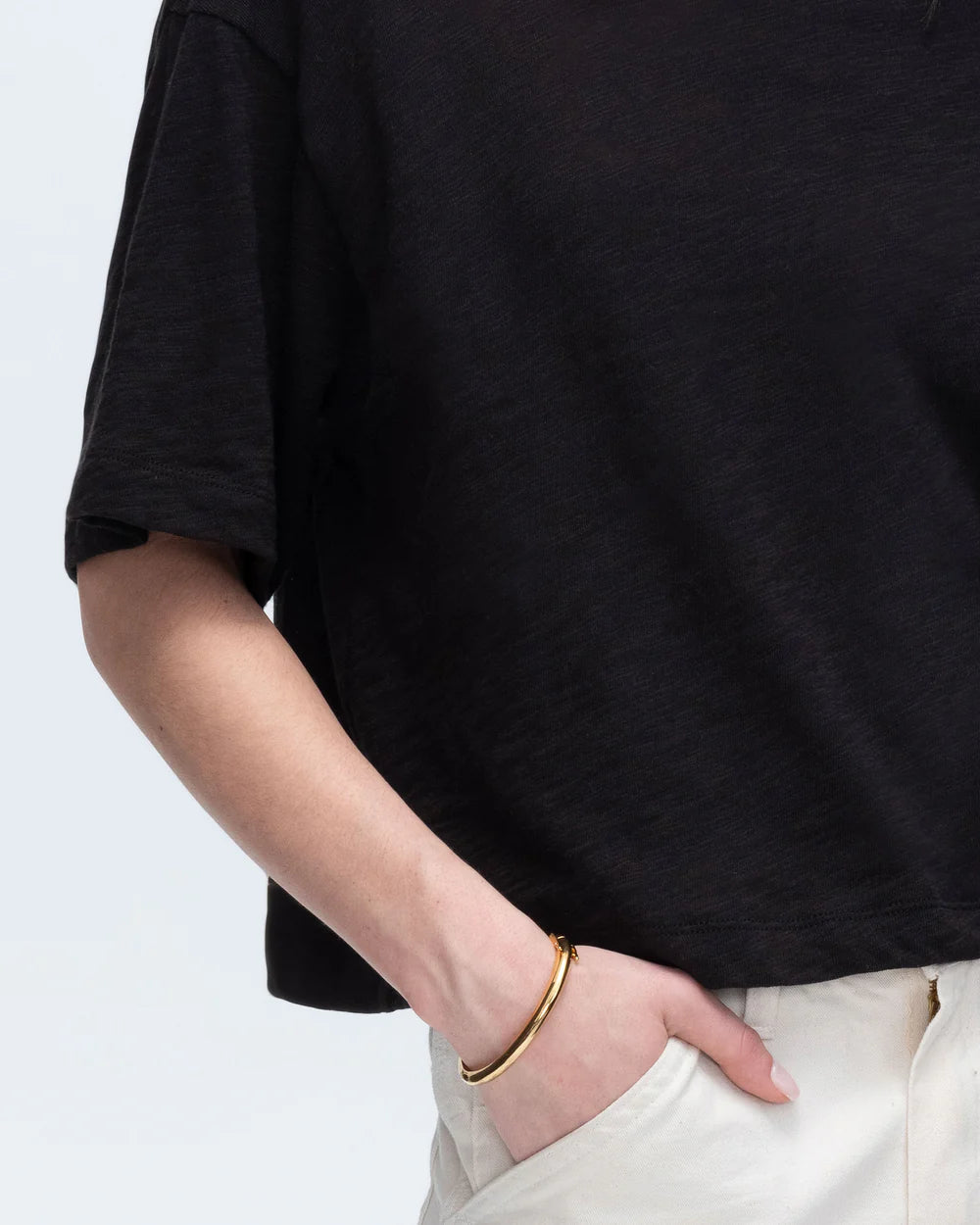 Camiseta de cuello redondo de jersey flameado ATM