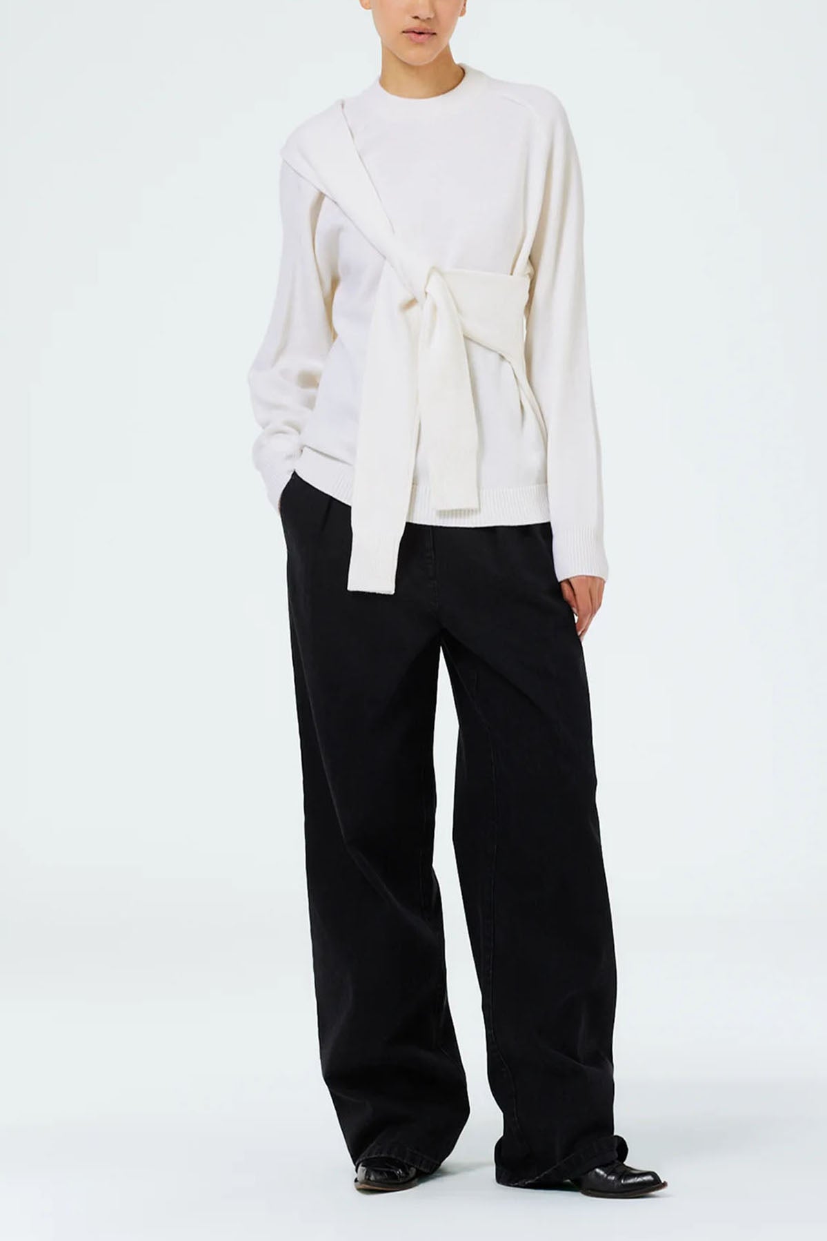 Tibi Airy Extrafine Wool Blair Pullover