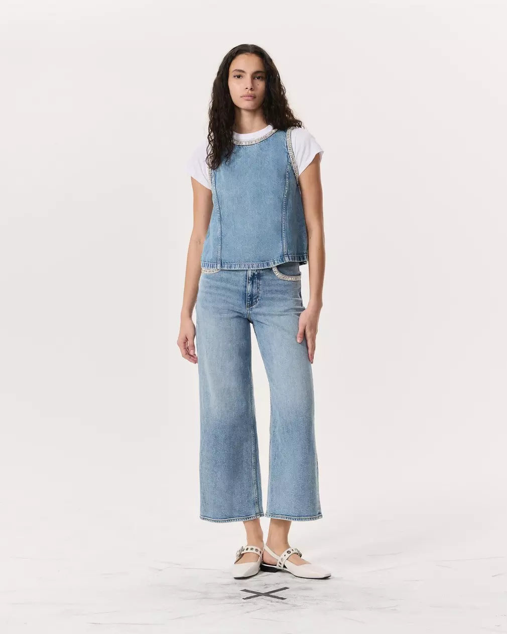 Rag & Bone Andi High-Rise Ankle Wide Leg Jeans