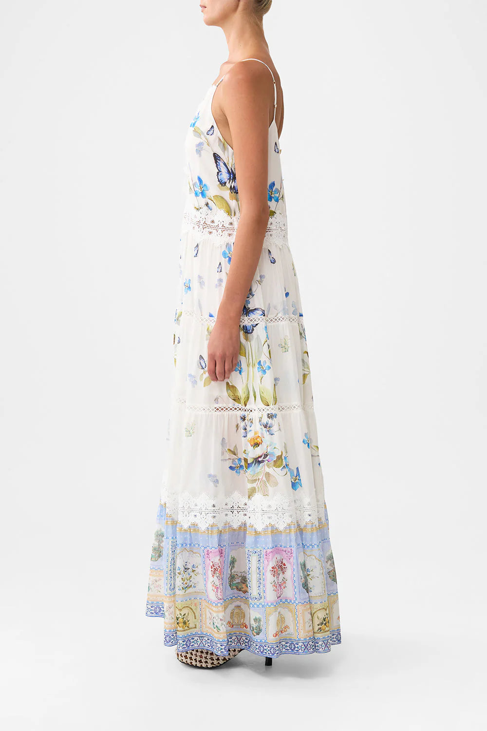 Vestido trapecio escalonado de Camilla 