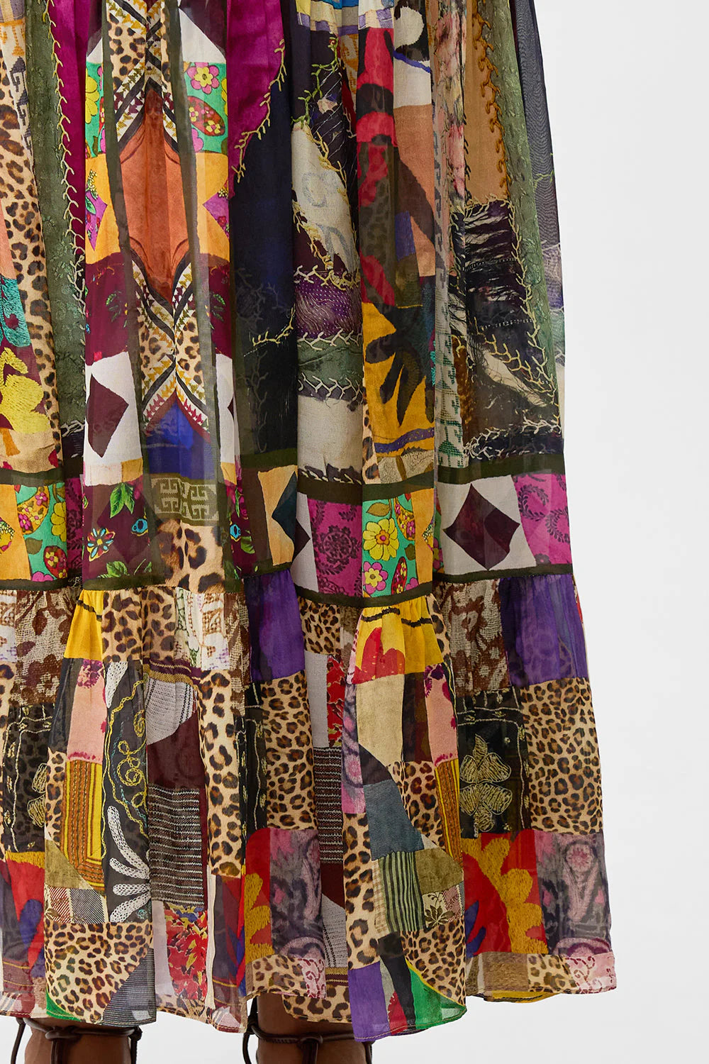 Camilla Bead Strap Gathered Panel Dress