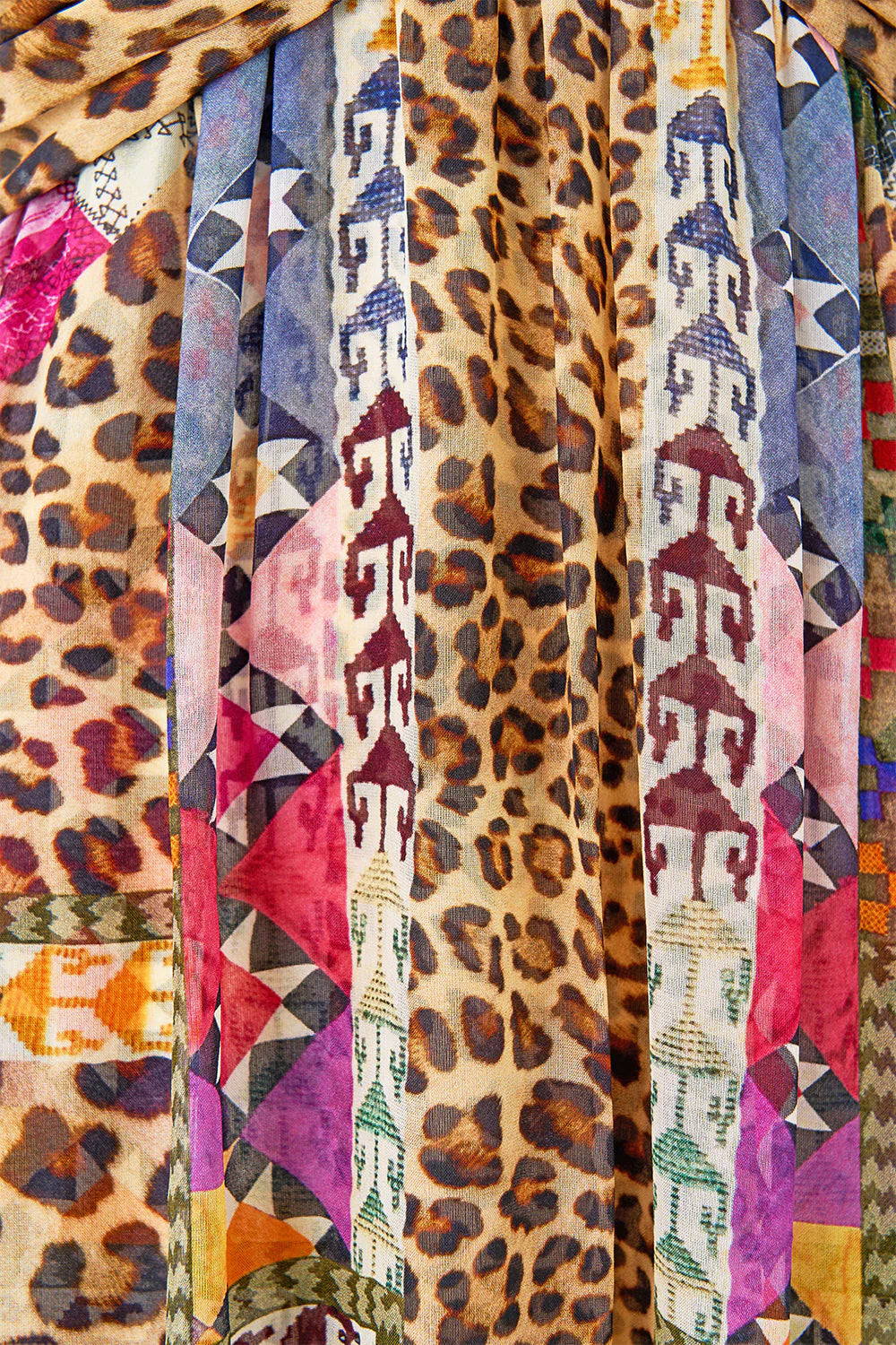 Camilla Bead Strap Gathered Panel Dress