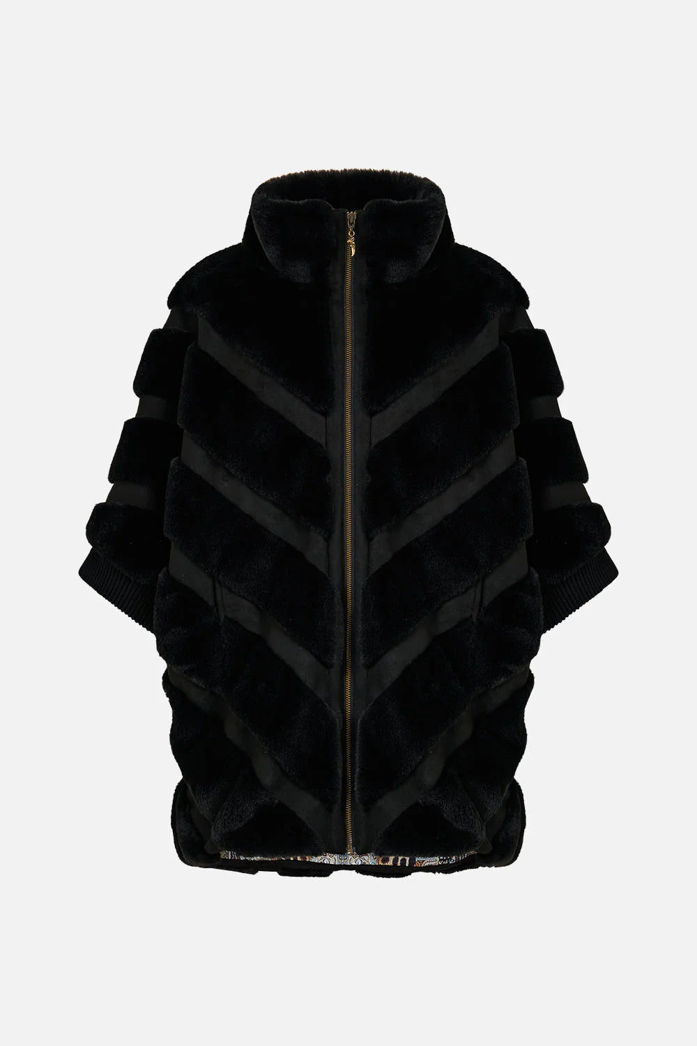 Camilla Faux Fur Short Sleeve Slouch Jacket