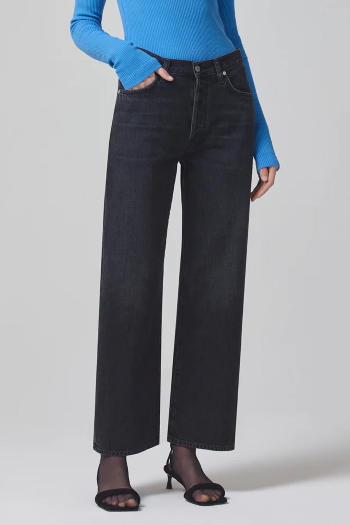 Citizens of Humanity Annina 30" High Rise Wide Jeans