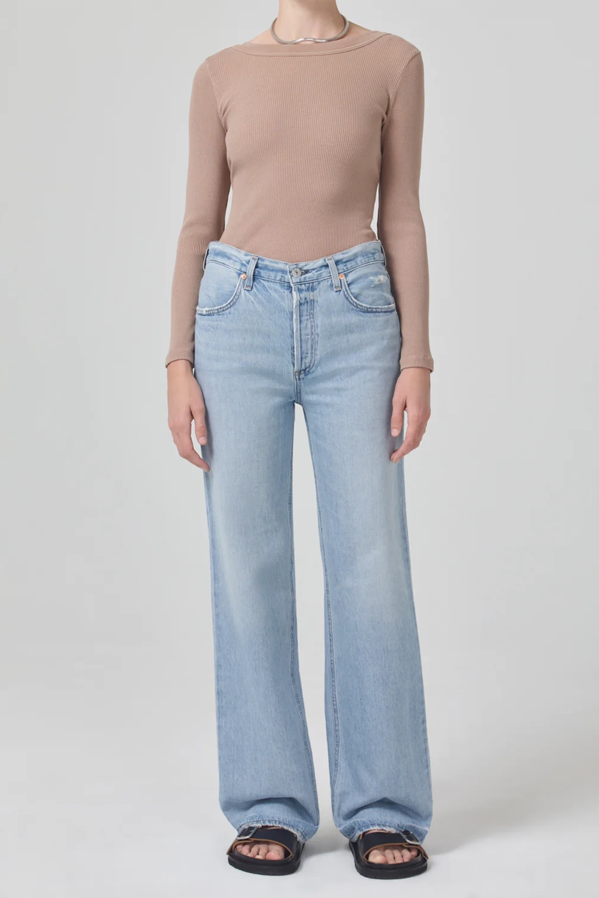 Citizens of Humanity Annina 30" High Rise Wide Jeans